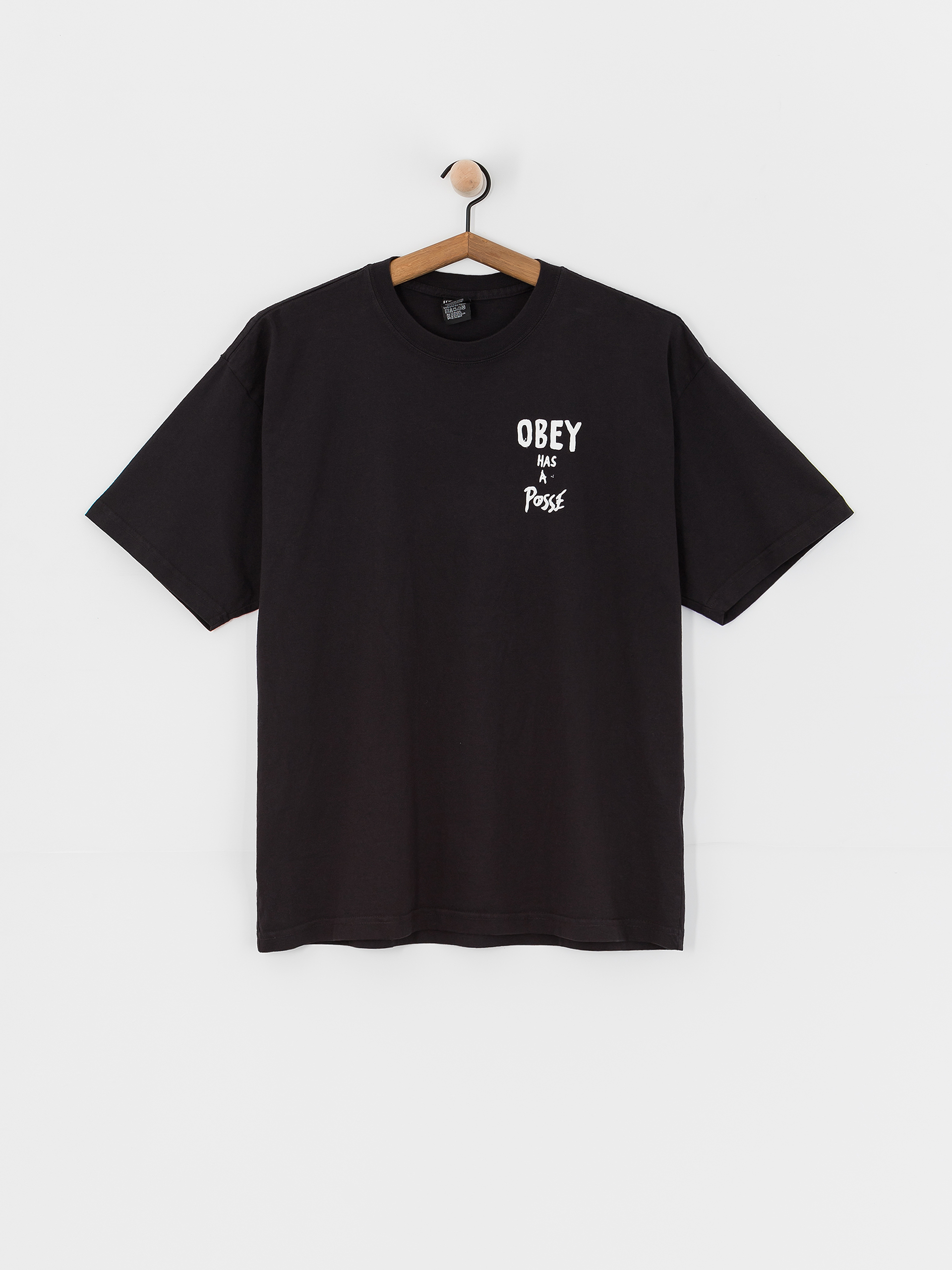 Tričko OBEY Has A Posse (vintage black)