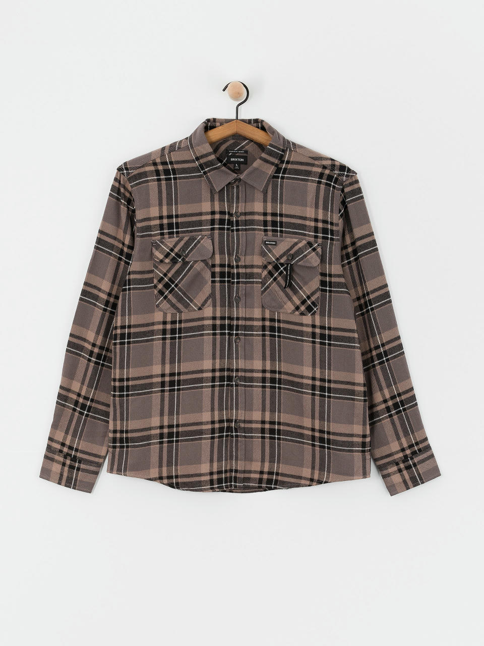 Košeľa Brixton Bowery Flannel Ls (charcoal/black/cinder grey)