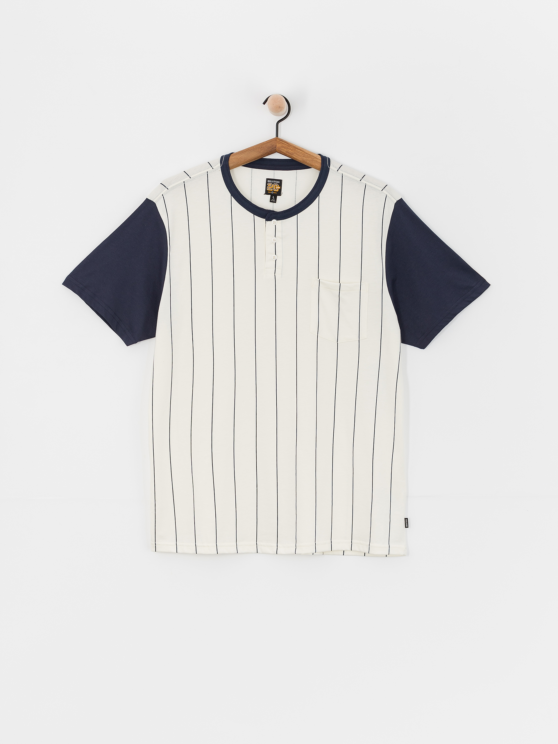 Tričko Brixton 20Th Anniversary Detroit Pkt (off white/washed navy)