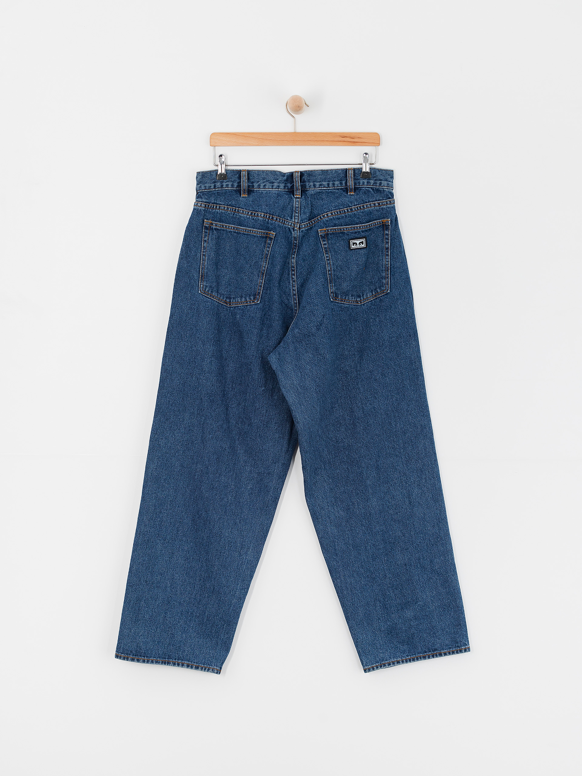 Nohavice OBEY Bigwig Baggy Denim (stone wash indigo)