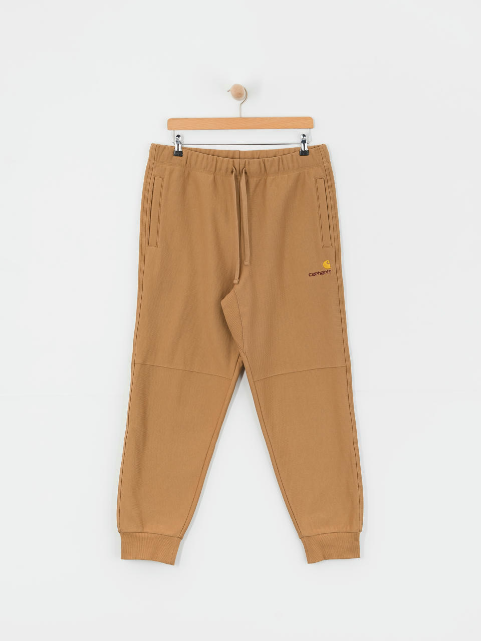 Nohavice Carhartt WIP American Script Jogging (peanut)