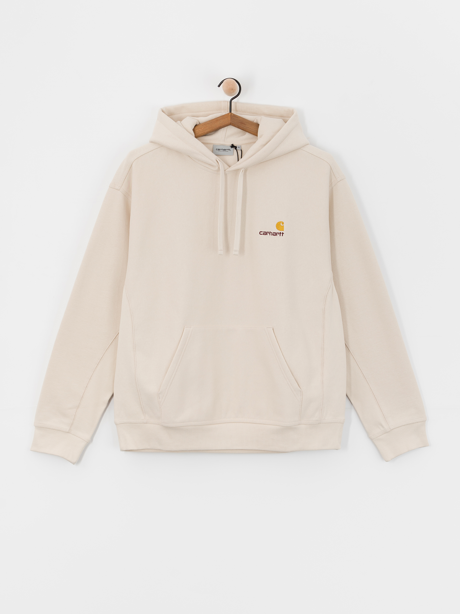 Mikina s kapucňou Carhartt WIP American Script HD (moonbeam)