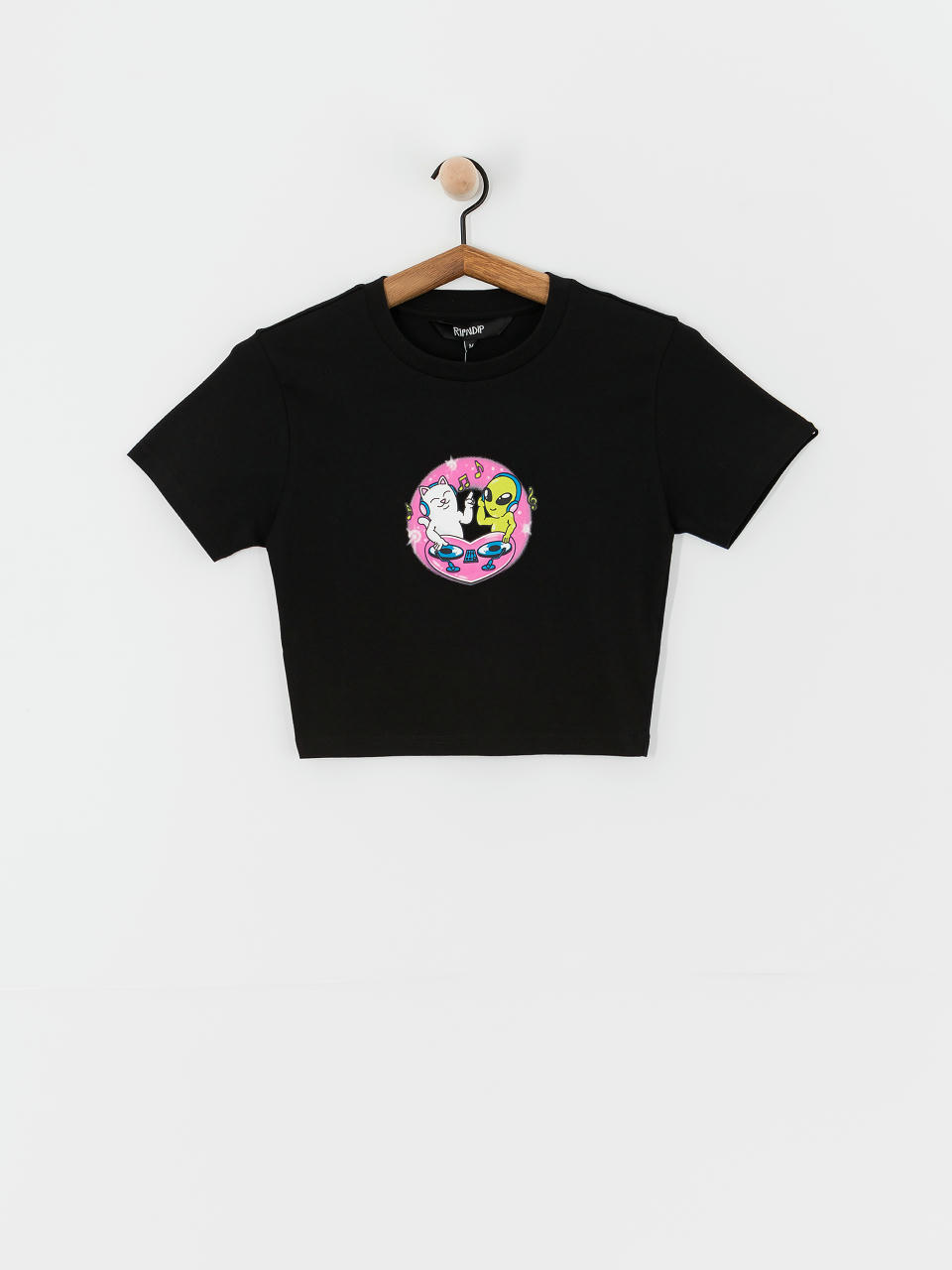 Tričko RipNDip Love Is Ripndip Cropped Baby (black)