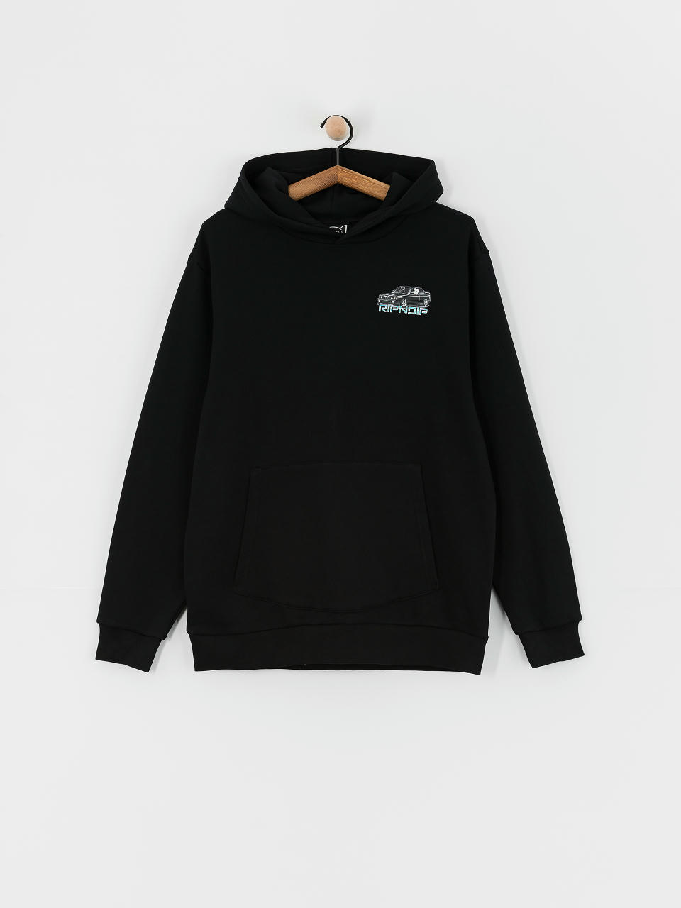 Mikina s kapucňou RipNDip Vroom Vroom HD (black)