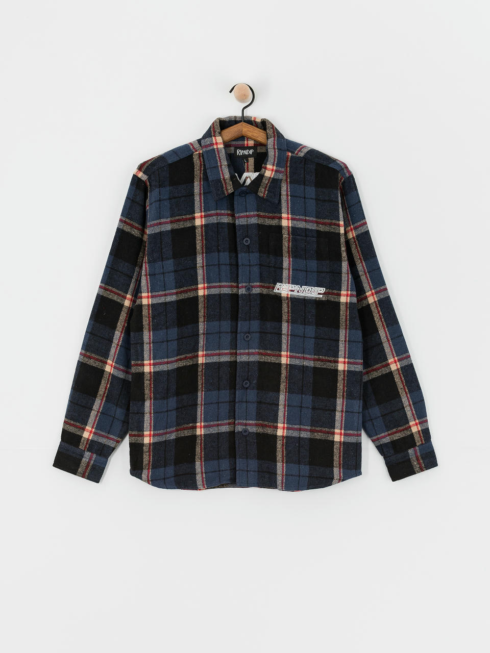 Košeľa RipNDip Robo Button Up Flannel (navy)