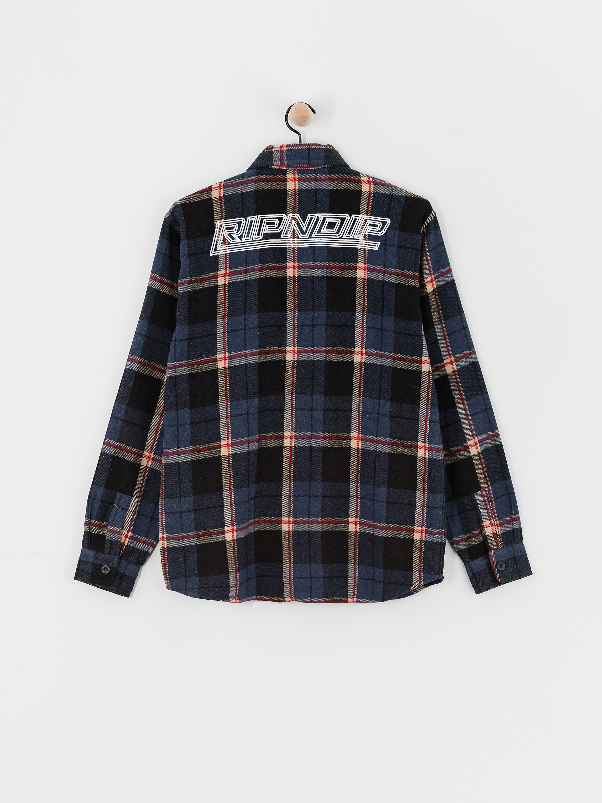 Košeľa RipNDip Robo Button Up Flannel (navy)