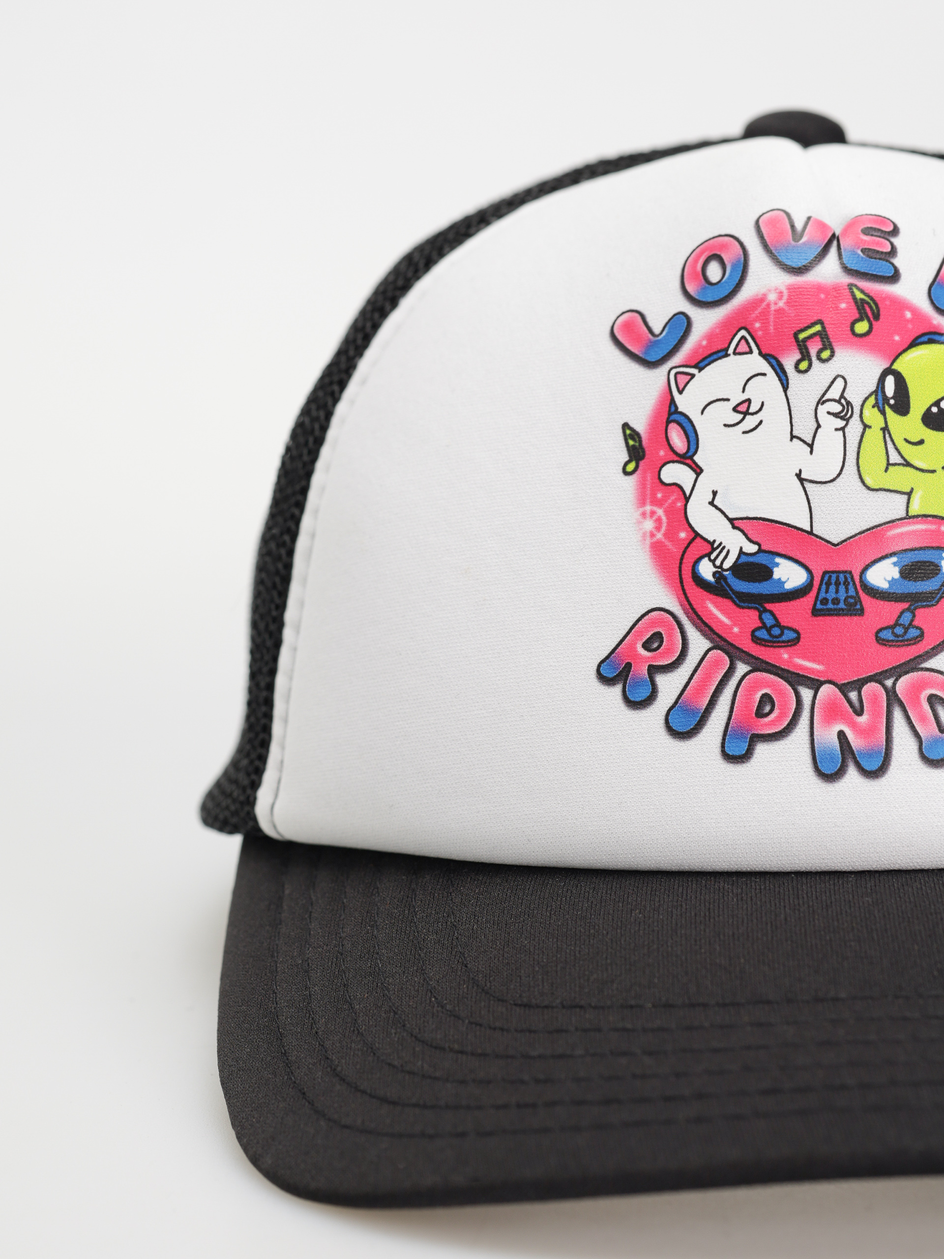 Šiltovka RipNDip Love Is Ripndip Trucker (white/black)