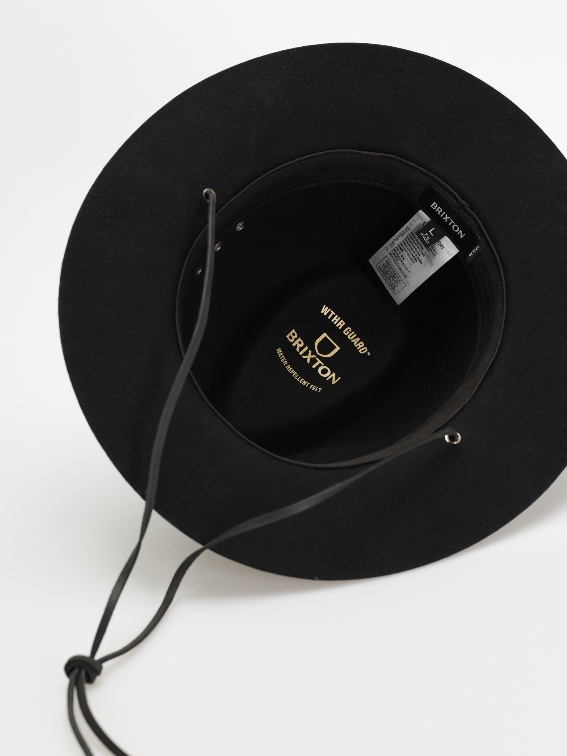 Klobúk Brixton Wesley Wthr Guard Packable Fedora (black)