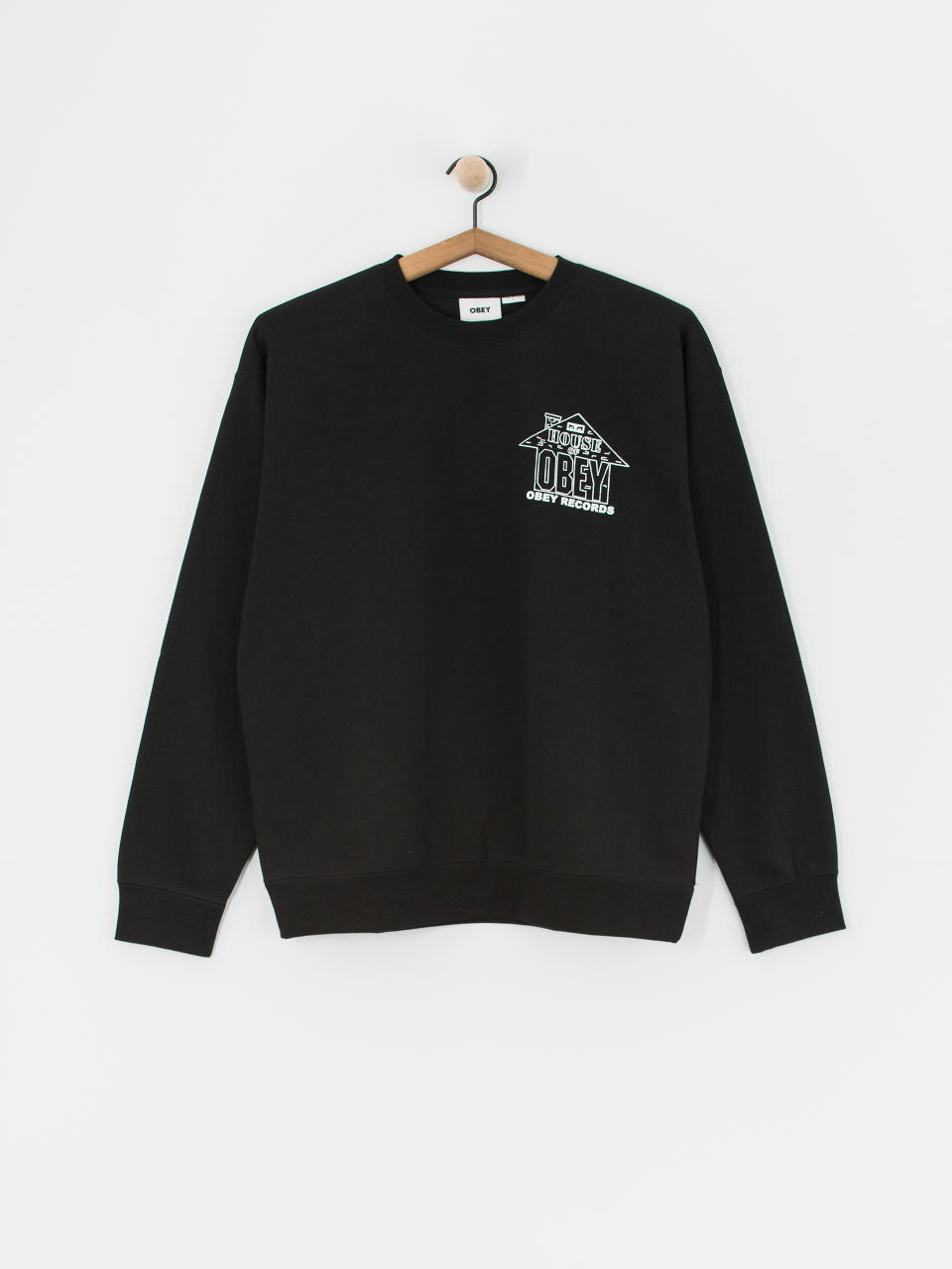 Mikina OBEY House Of Obey Records (black)