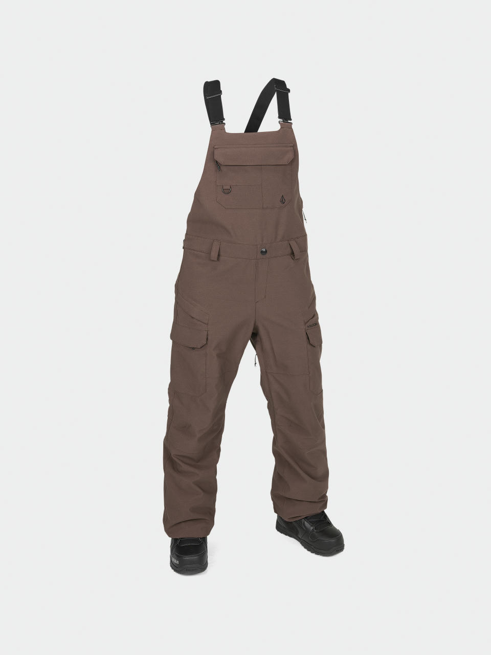 Snowboardové nohavice Volcom Creston 3D Stretch Bib Overall Wmn (mahogany)