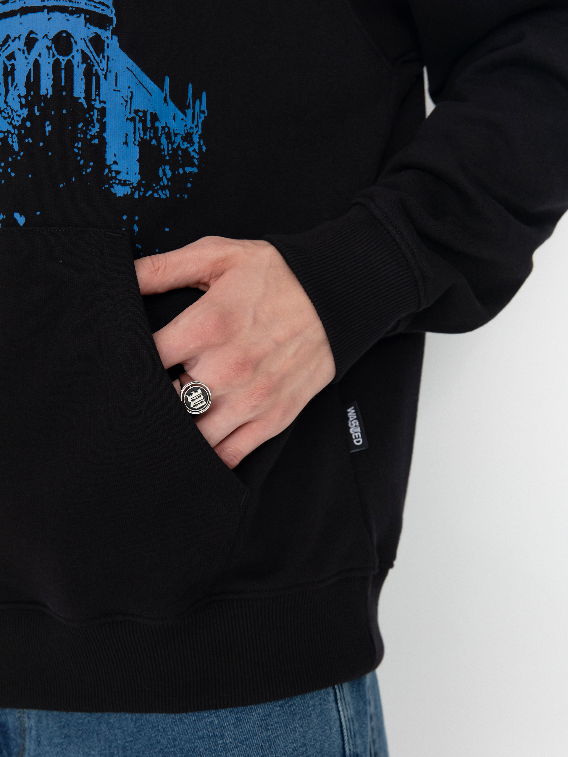 Mikina s kapucňou Wasted Paris Vault HD (black)