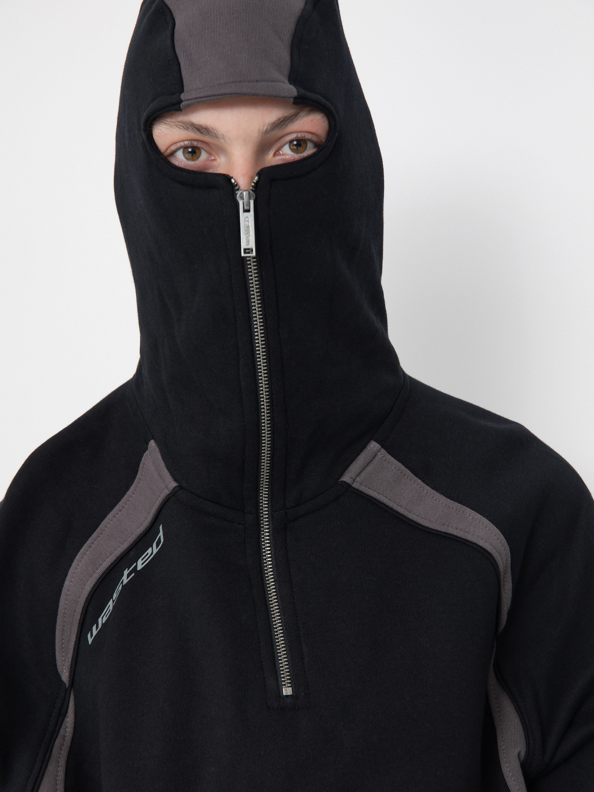 Mikina s kapucňou Wasted Paris Arena HD (black/charcoal)