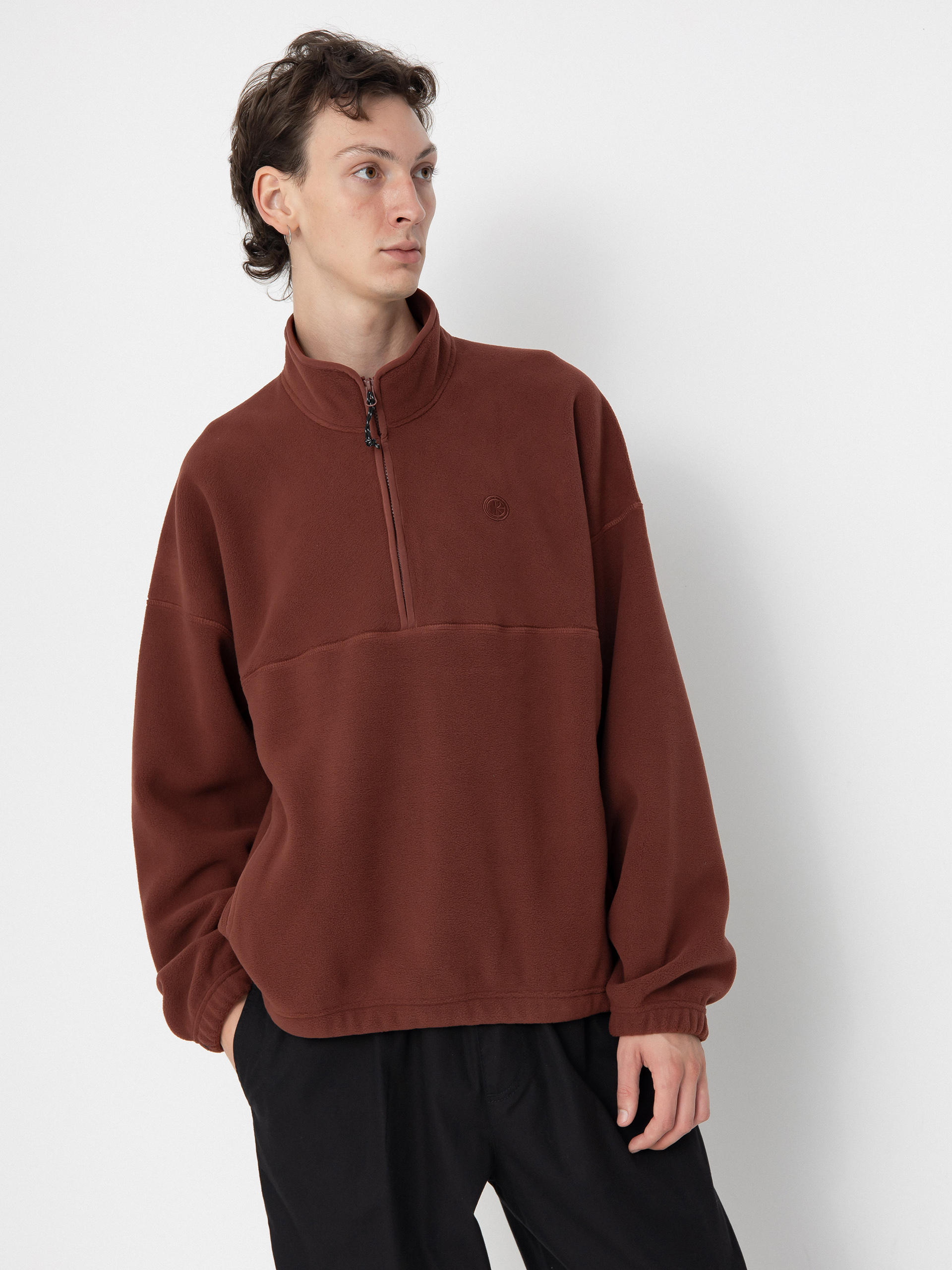 Mikina Polar Skate Ivan Half Zip (wine)