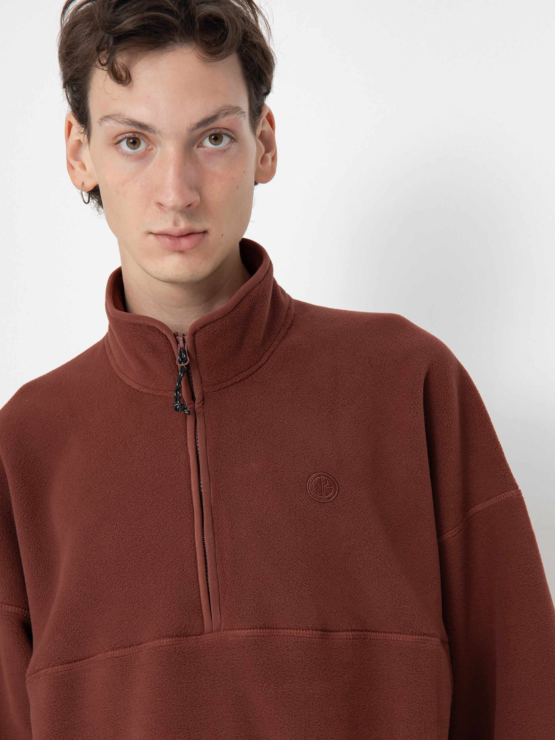 Mikina Polar Skate Ivan Half Zip (wine)