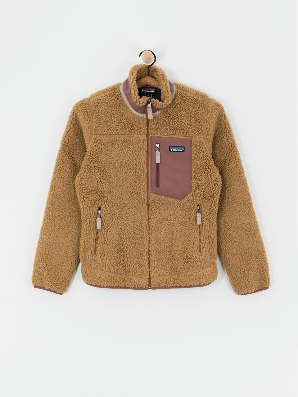 Bunda Patagonia Classic Retro X Wmn (nest brown w/dulse mauve)