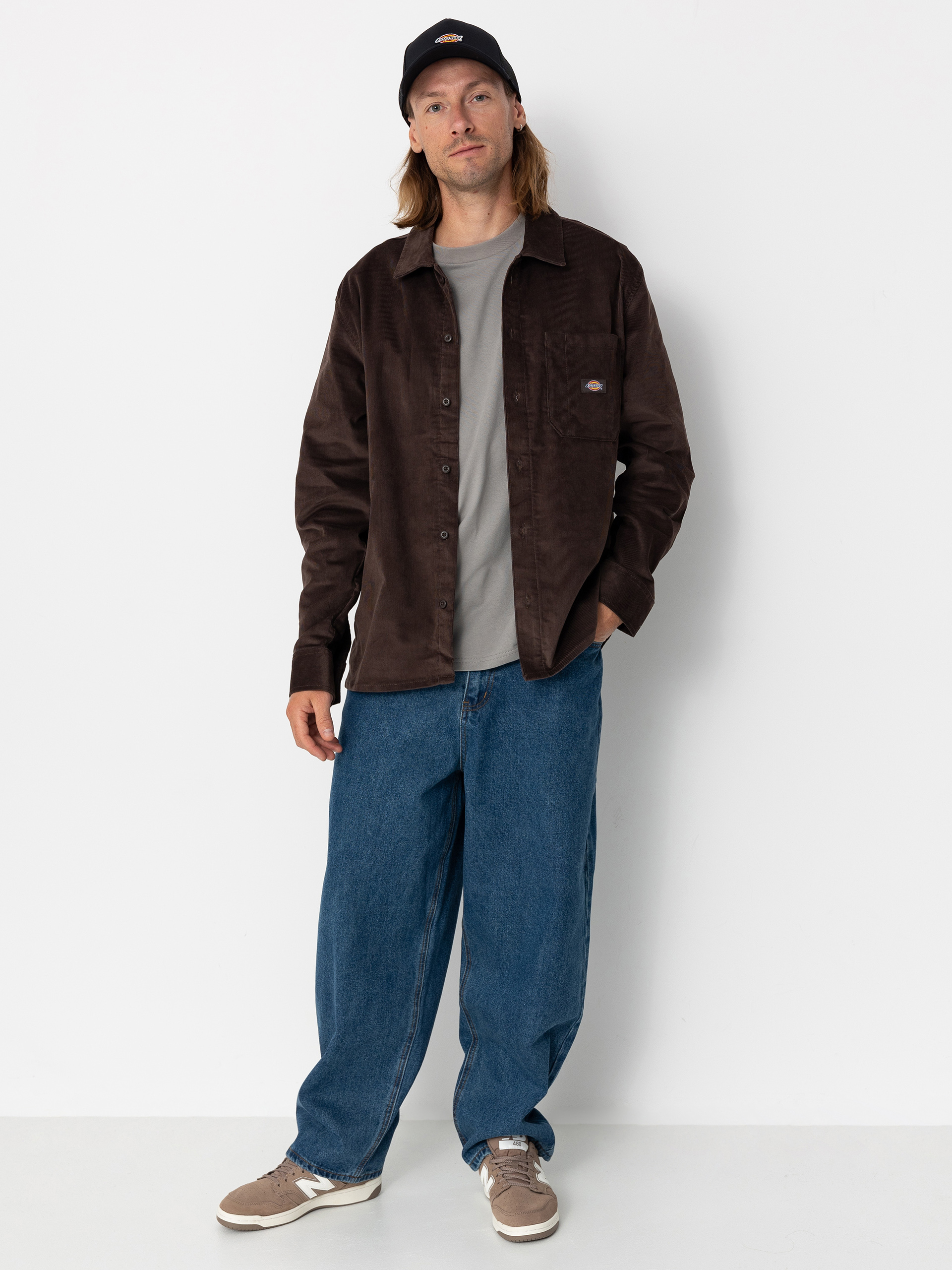 Košeľa Dickies Corduroy (chocolate brown)