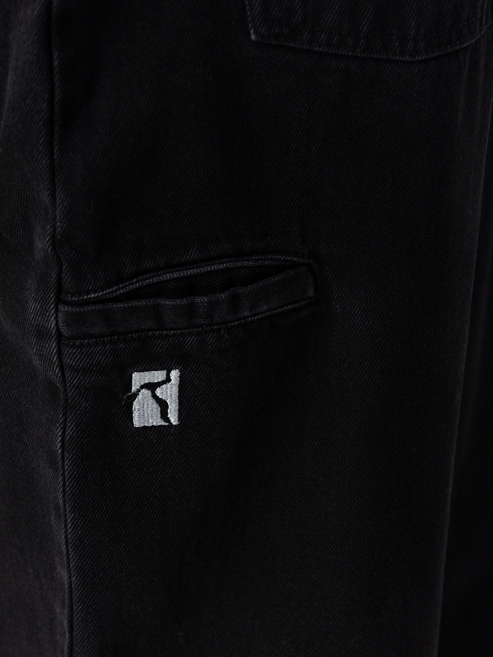 Nohavice Poetic Collective Ballon (black denim wash)