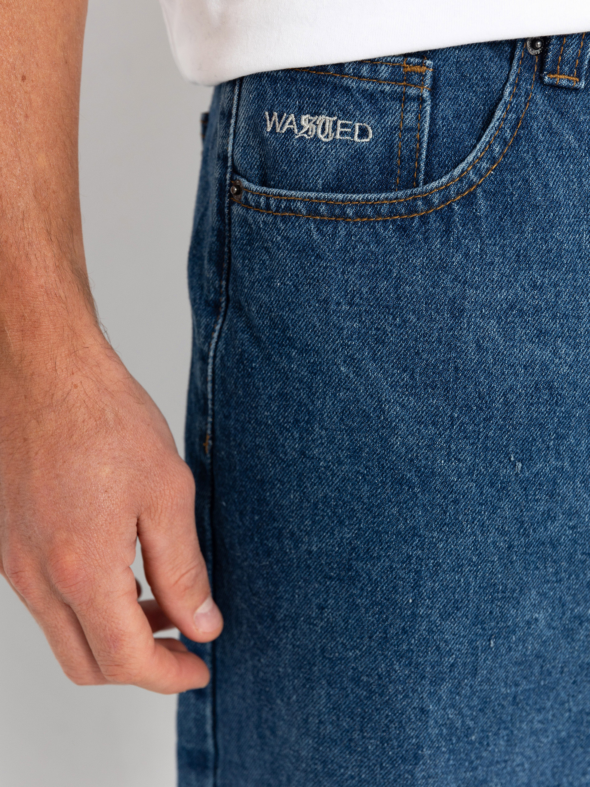 Nohavice Wasted Paris Signature Casper (washed blue)
