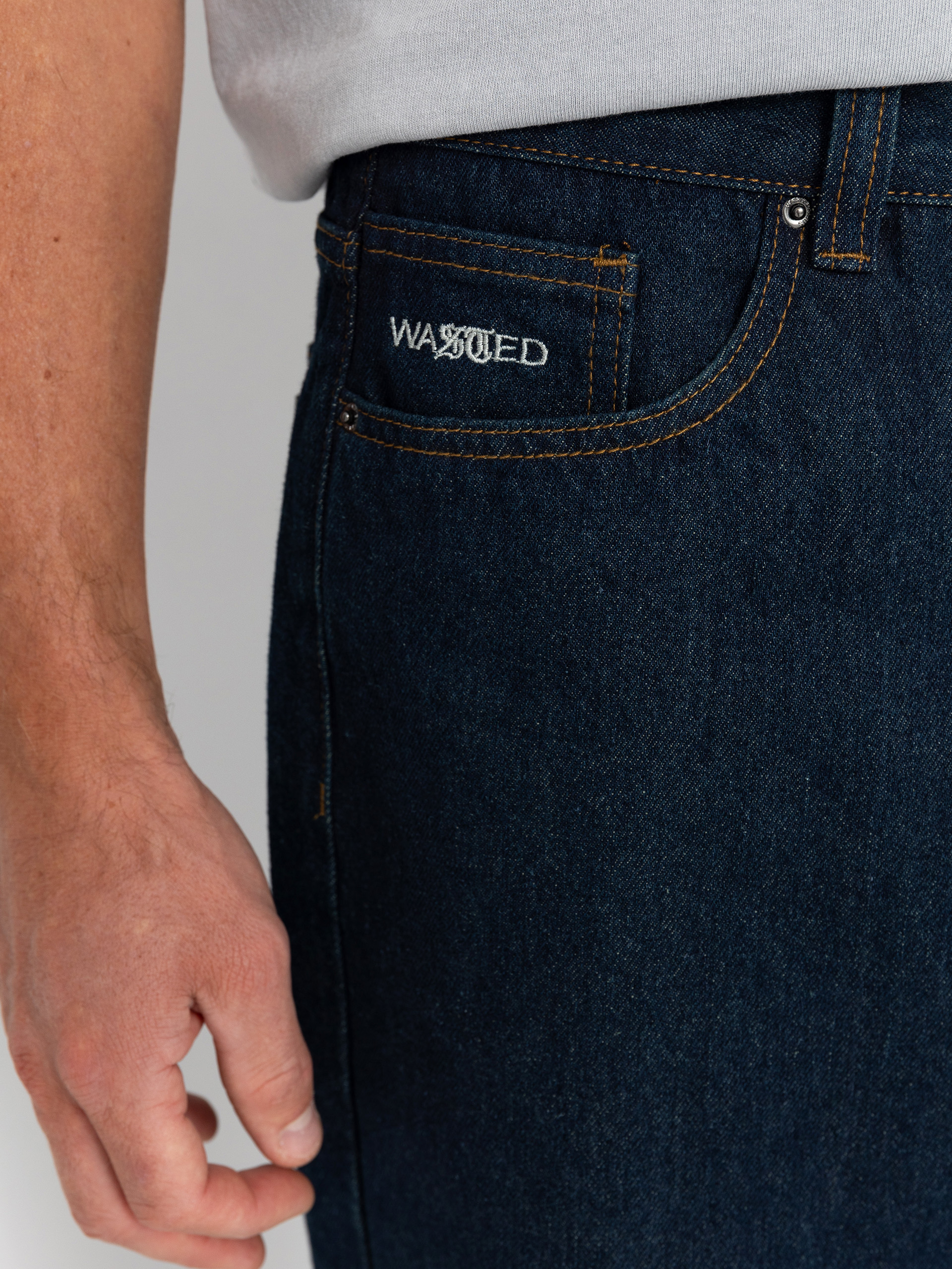 Nohavice Wasted Paris Signature Casper (raw blue)