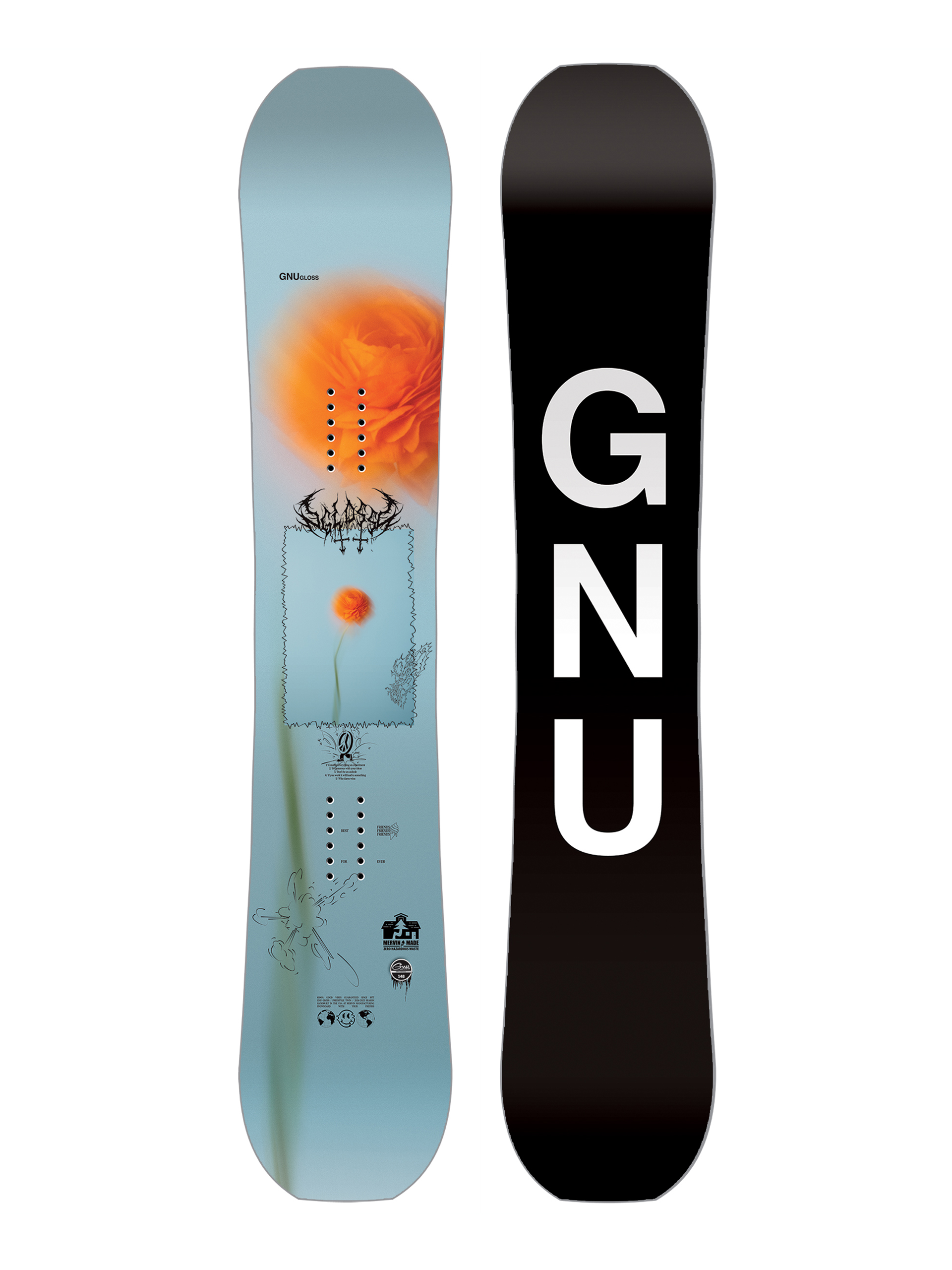 Snowboard Gnu Gloss Wmn (black)