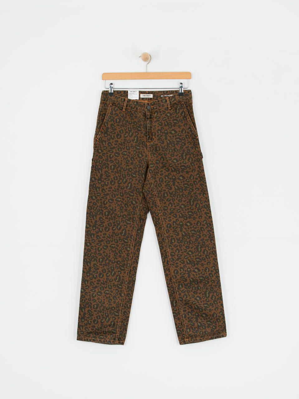 Nohavice Carhartt WIP Leo Pierce Wmn (camo leo/tamarind/tamarind)