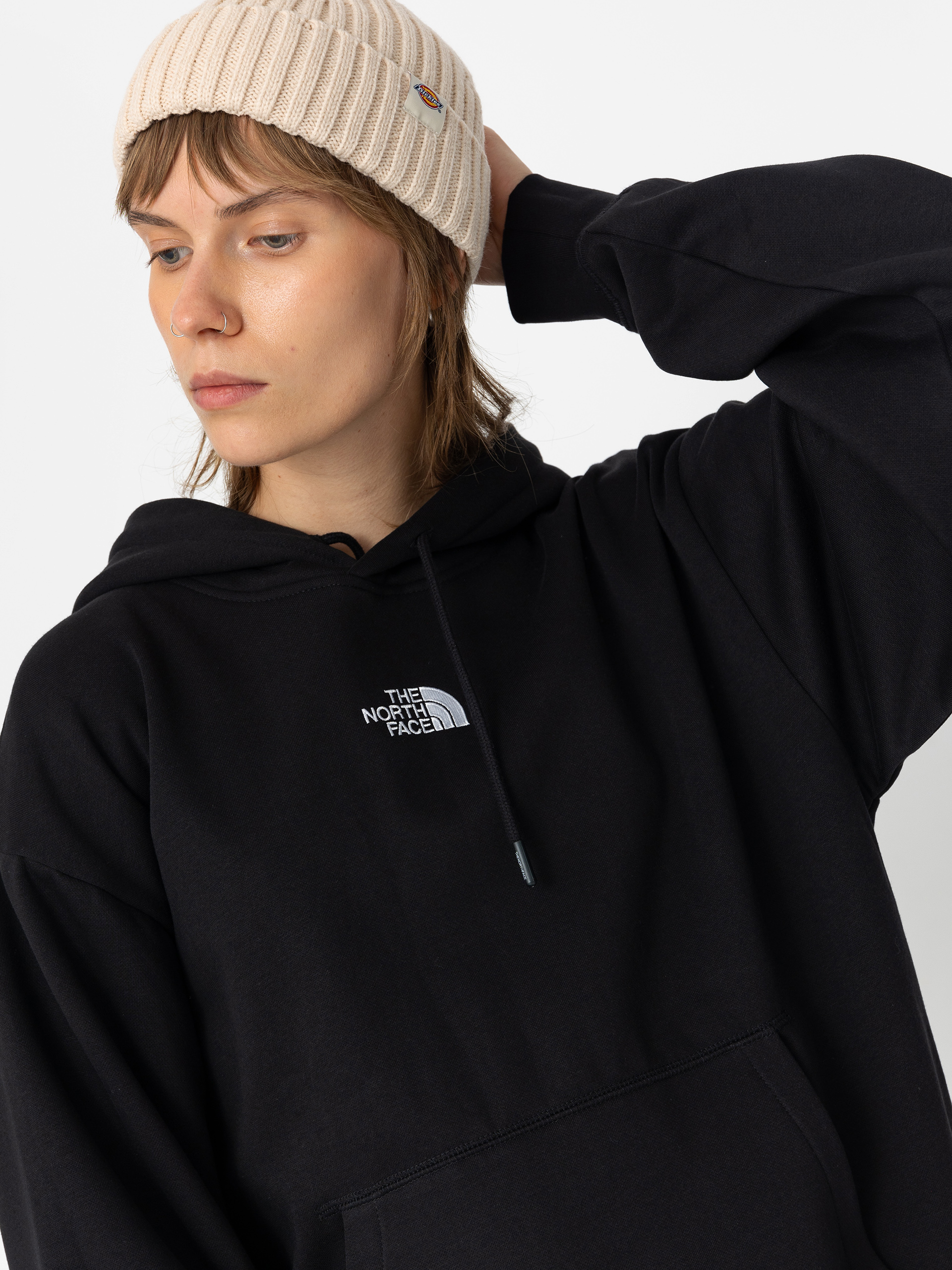 Mikina s kapucňou The North Face Essential Oversize HD Wmn (tnf black)