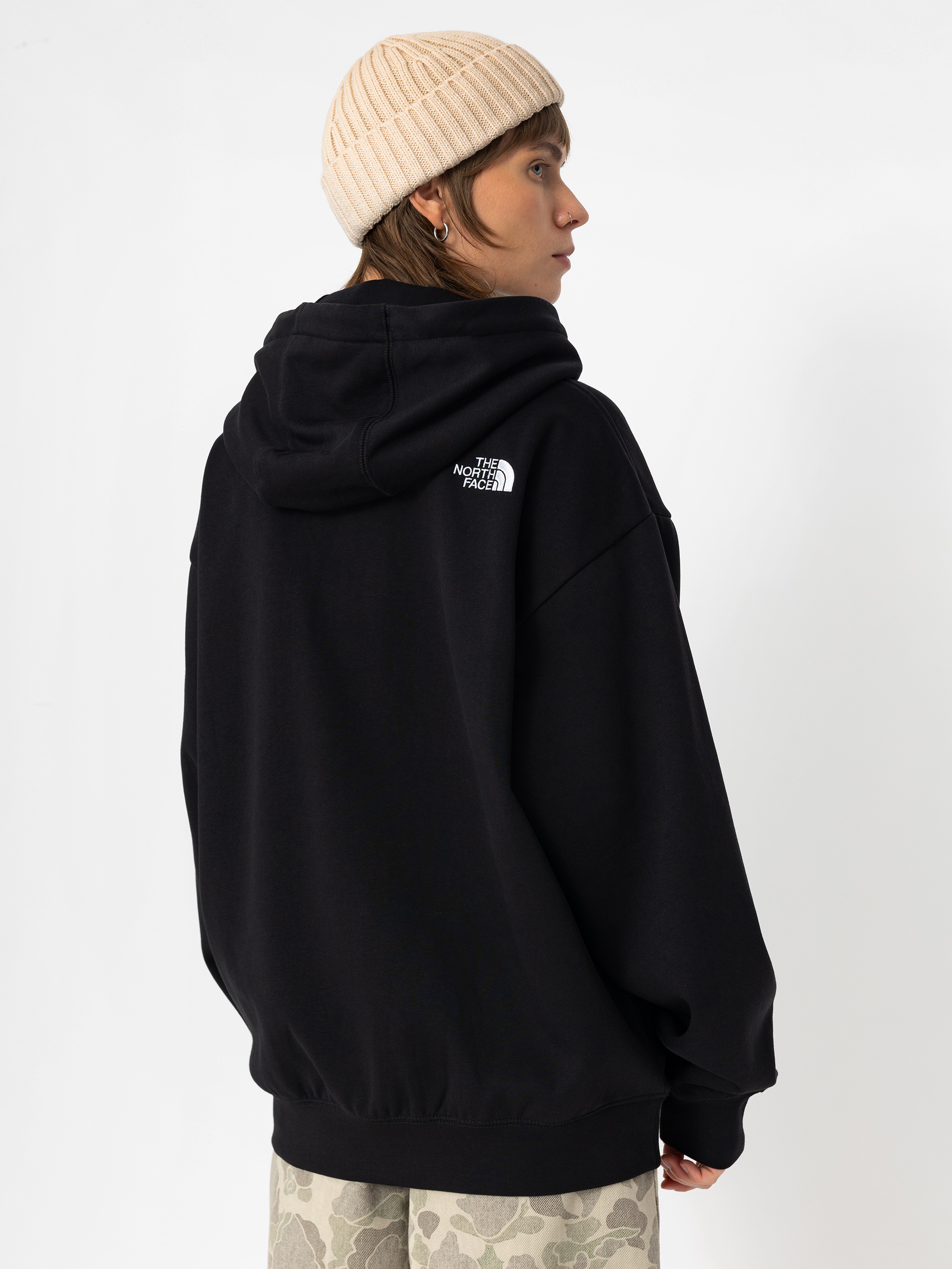 Mikina s kapucňou The North Face Essential Oversize HD Wmn (tnf black)