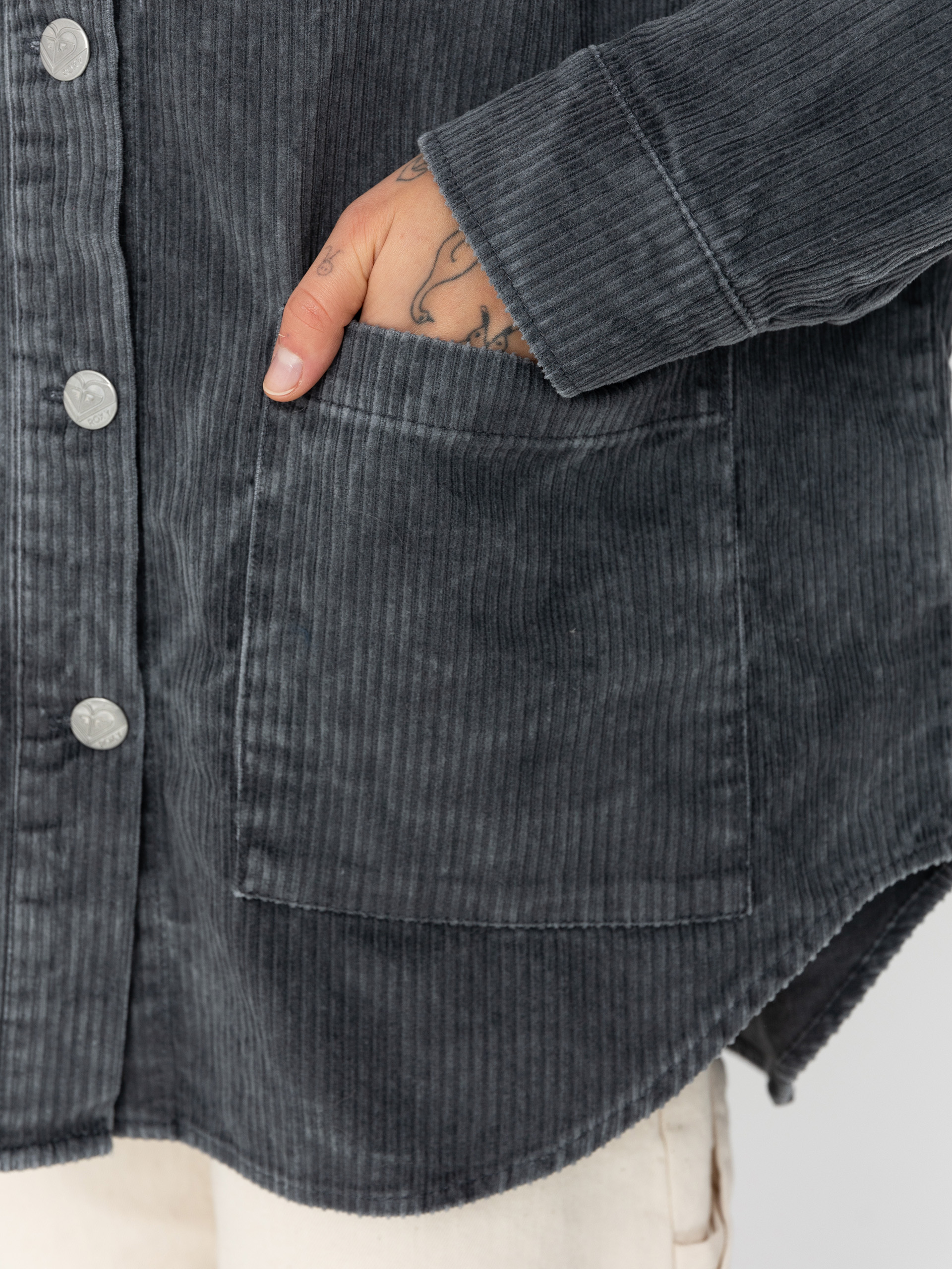 Košeľa Roxy Kick Back Washed Cord Wmn (phantom)