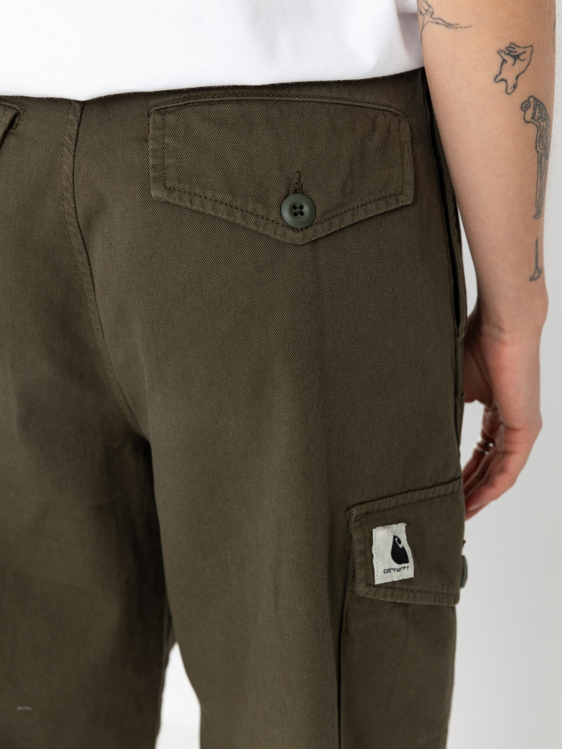 Nohavice Carhartt WIP Collins Wmn (office green)