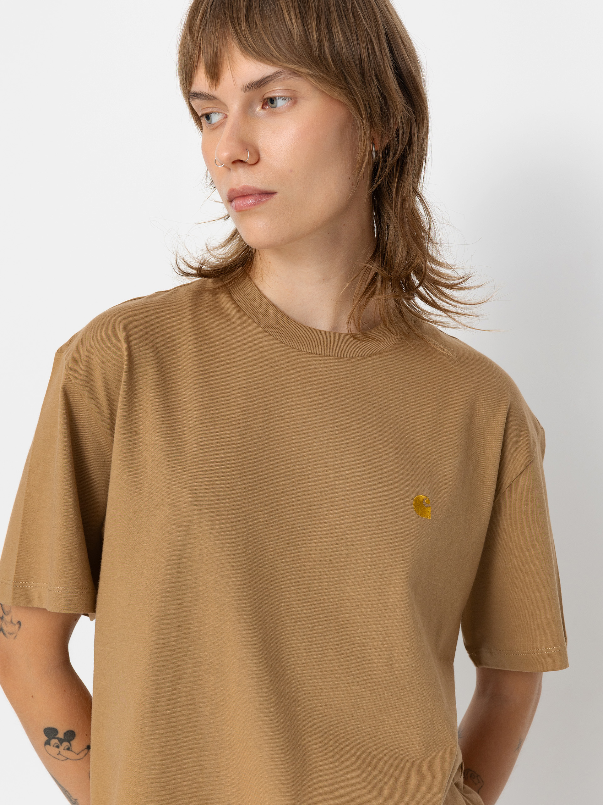 Tričko Carhartt WIP Chase Wmn (peanut/gold)