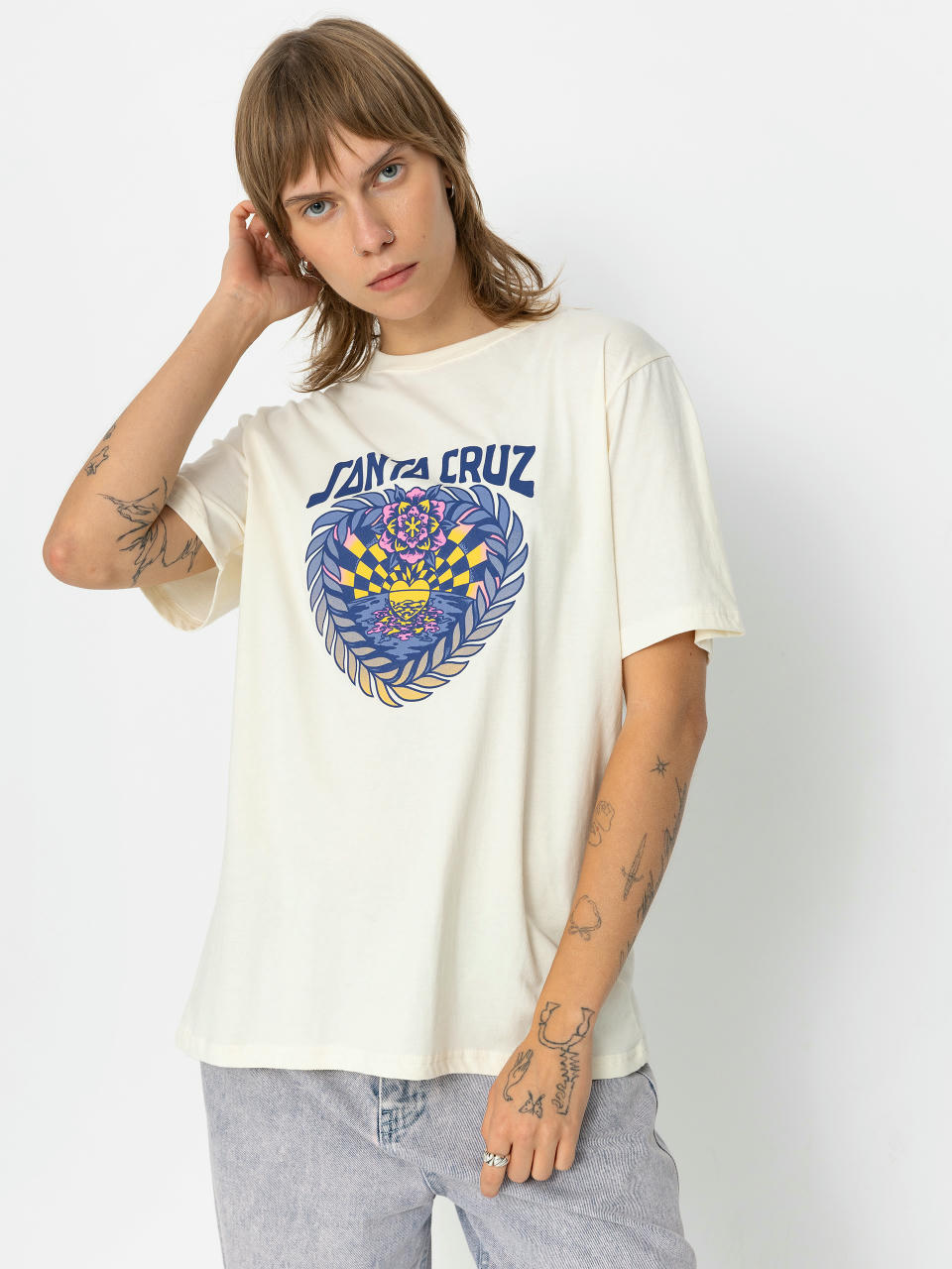 Tričko Santa Cruz Heart Set Front Wmn (off white)