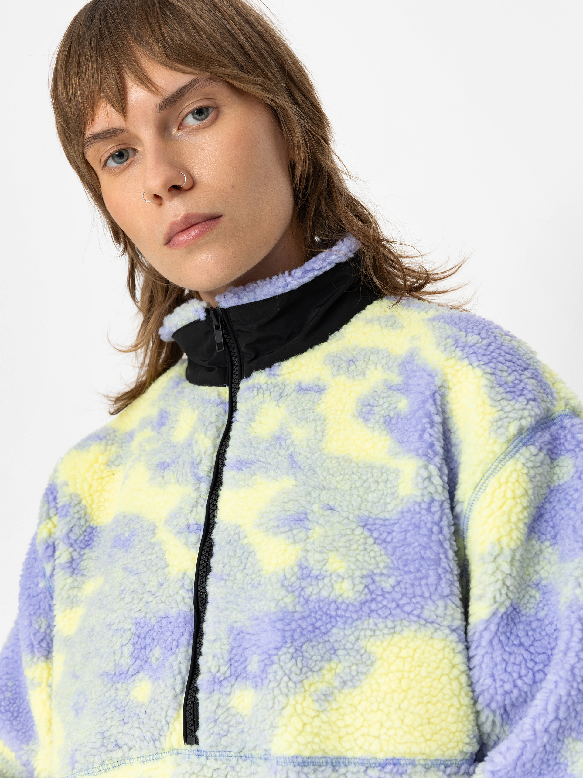 Bunda Santa Cruz Astra Sherpa Fleece Wmn (purple/yellow tie dye)