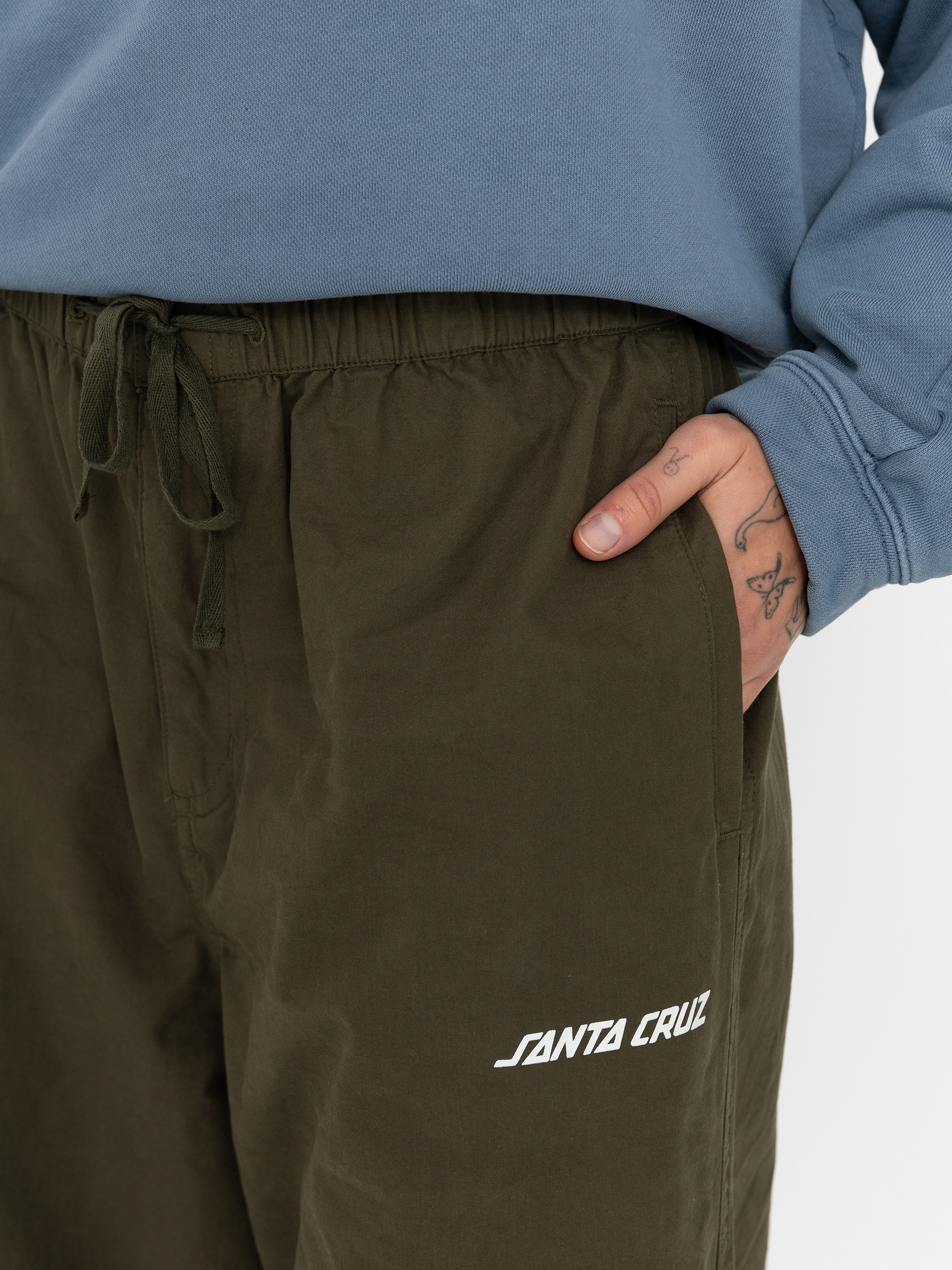 Nohavice Santa Cruz Strip Parachute Wmn (khaki)