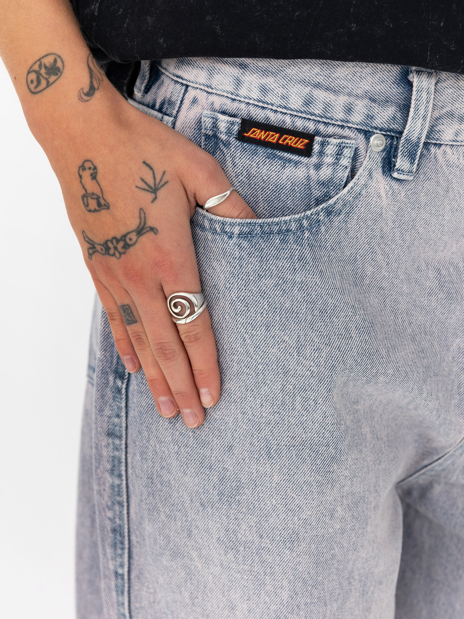 Nohavice Santa Cruz Classic Baggy Jeans Wmn (rose quartz tint)