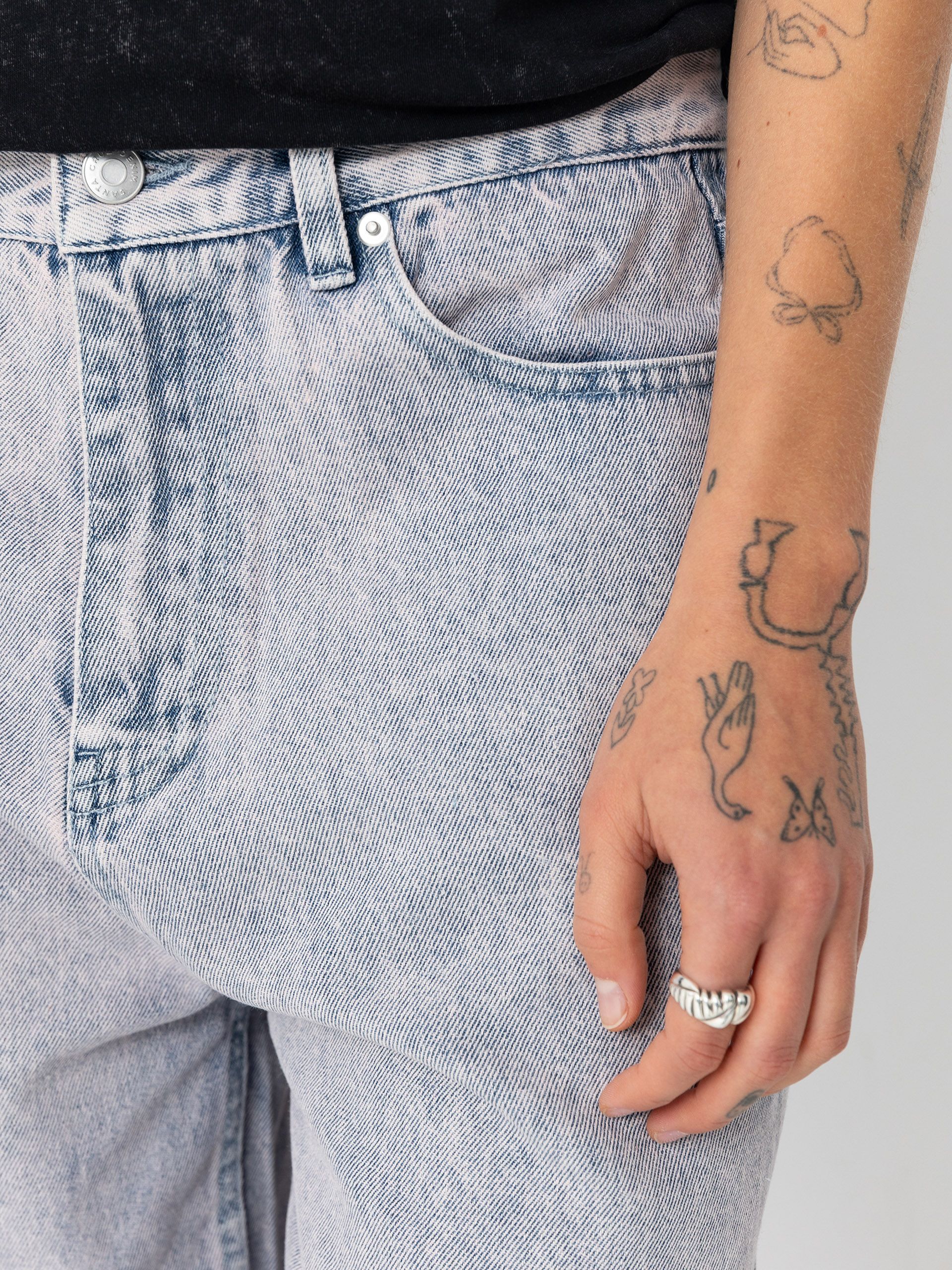 Nohavice Santa Cruz Classic Baggy Jeans Wmn (rose quartz tint)