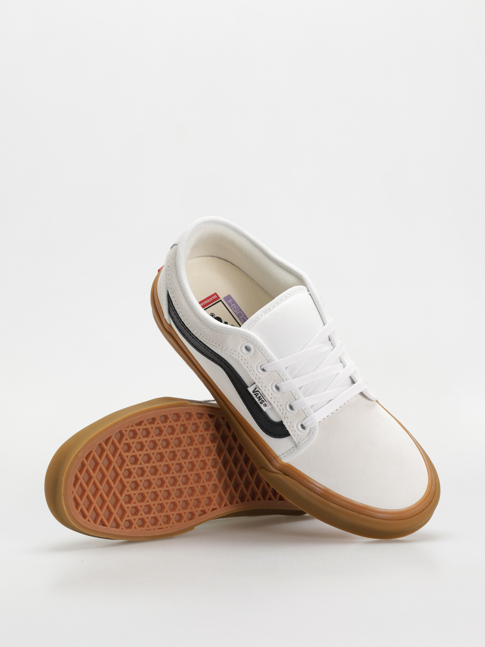 Topánky Vans Skate Chukka Low Sidestripe (white/black/gum)