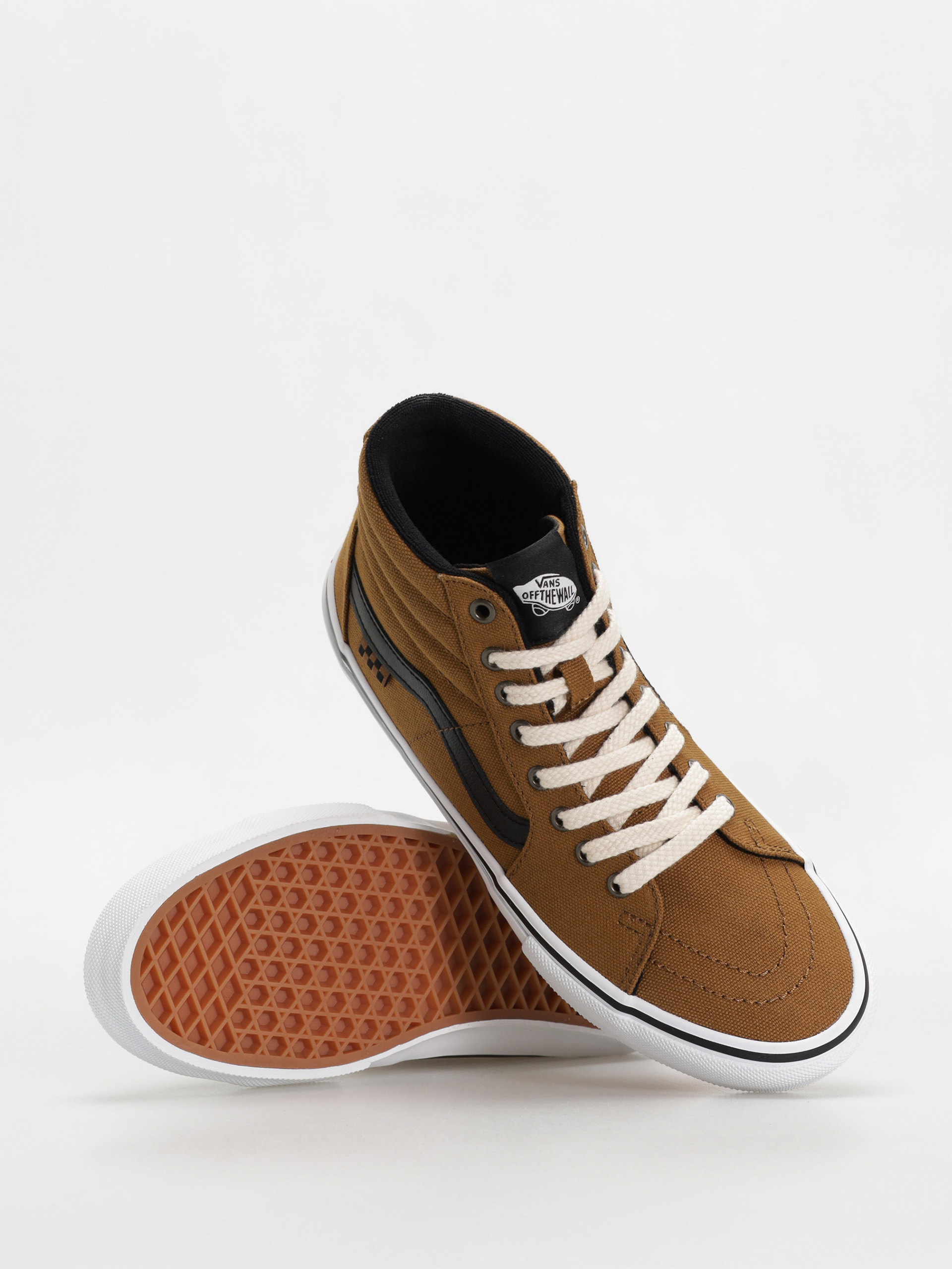 Topánky Vans Skate Sk8 Hi (duck canvas golden brown)