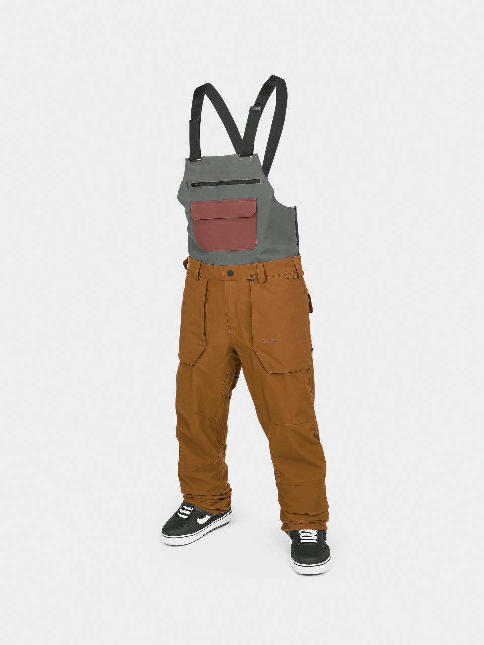 Pánske Snowboardové nohavice Volcom Roan Bib Overall (caramel)