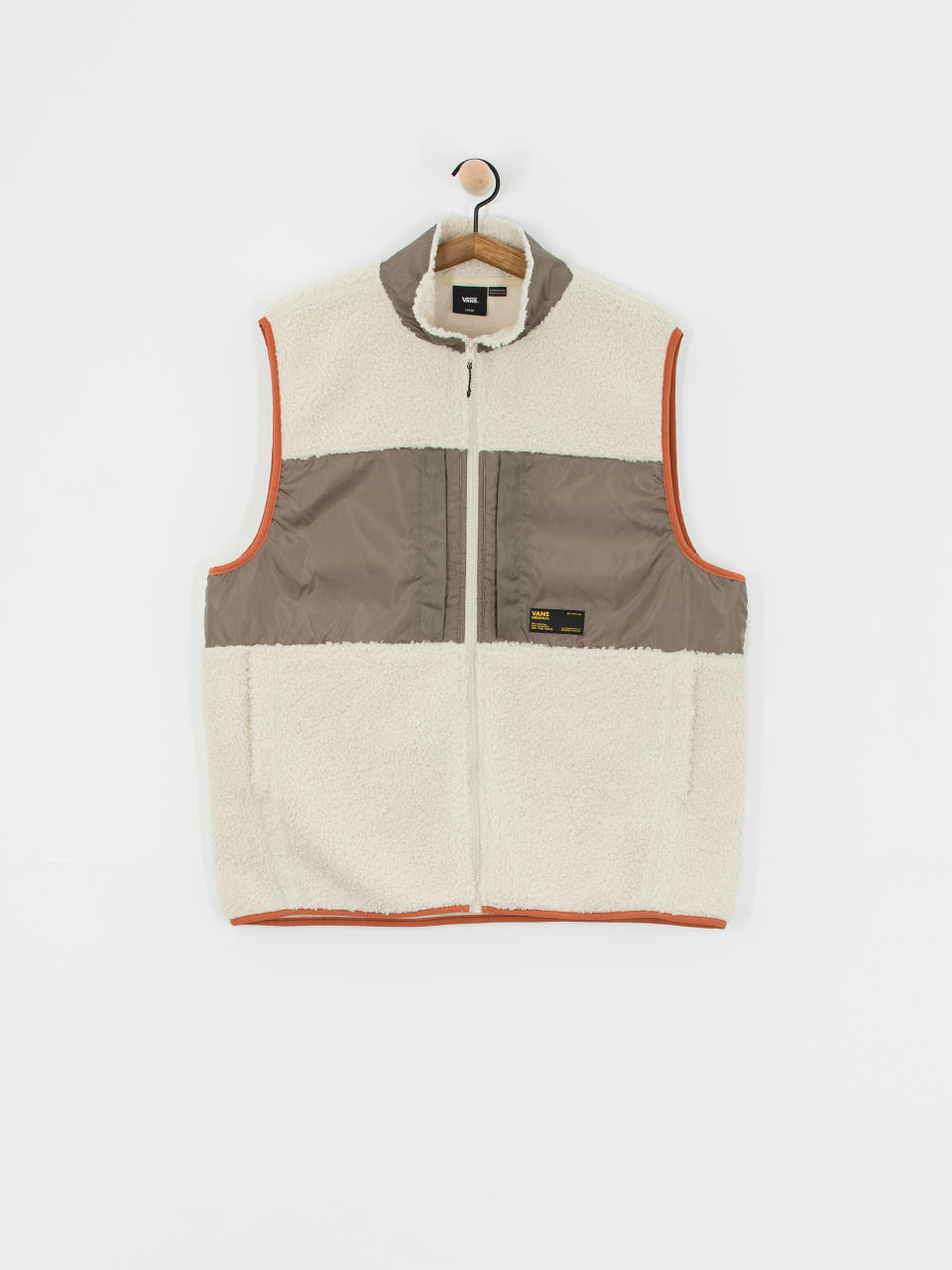 Flísová mikina Vans Trevor Sherpa Fz Vest (oatmeal/bungee cord)