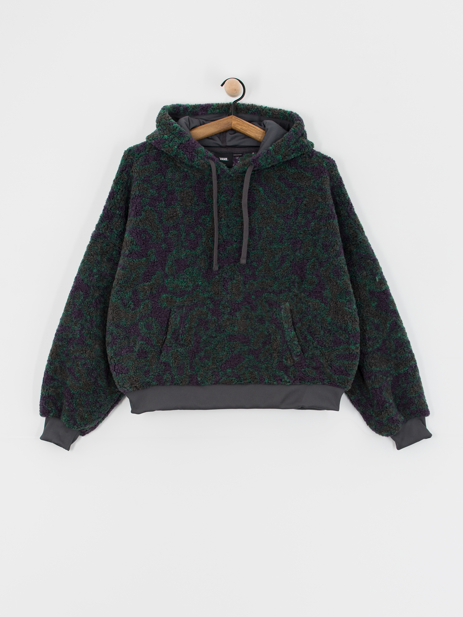 Mikina s kapucňou Vans Collett Boucle Loose HD Wmn (asphalt)