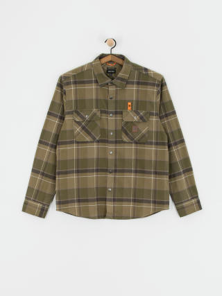 Košeľa Brixton Builders Bowery Str Wr Ls (dill/olive surplus/washed blac)