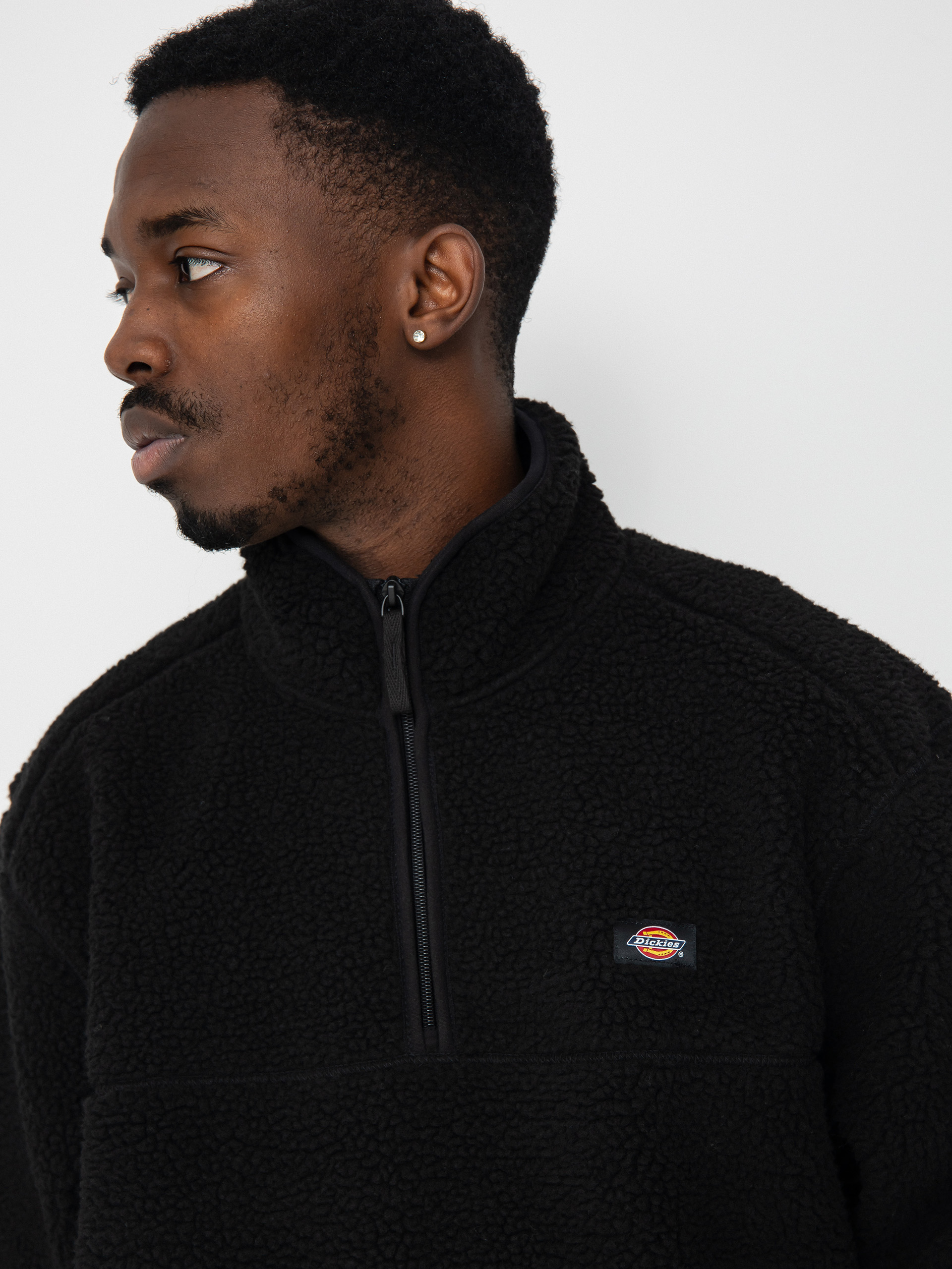 Pánsky Flísová mikina Dickies Mount Hope Quarter Zip (black)
