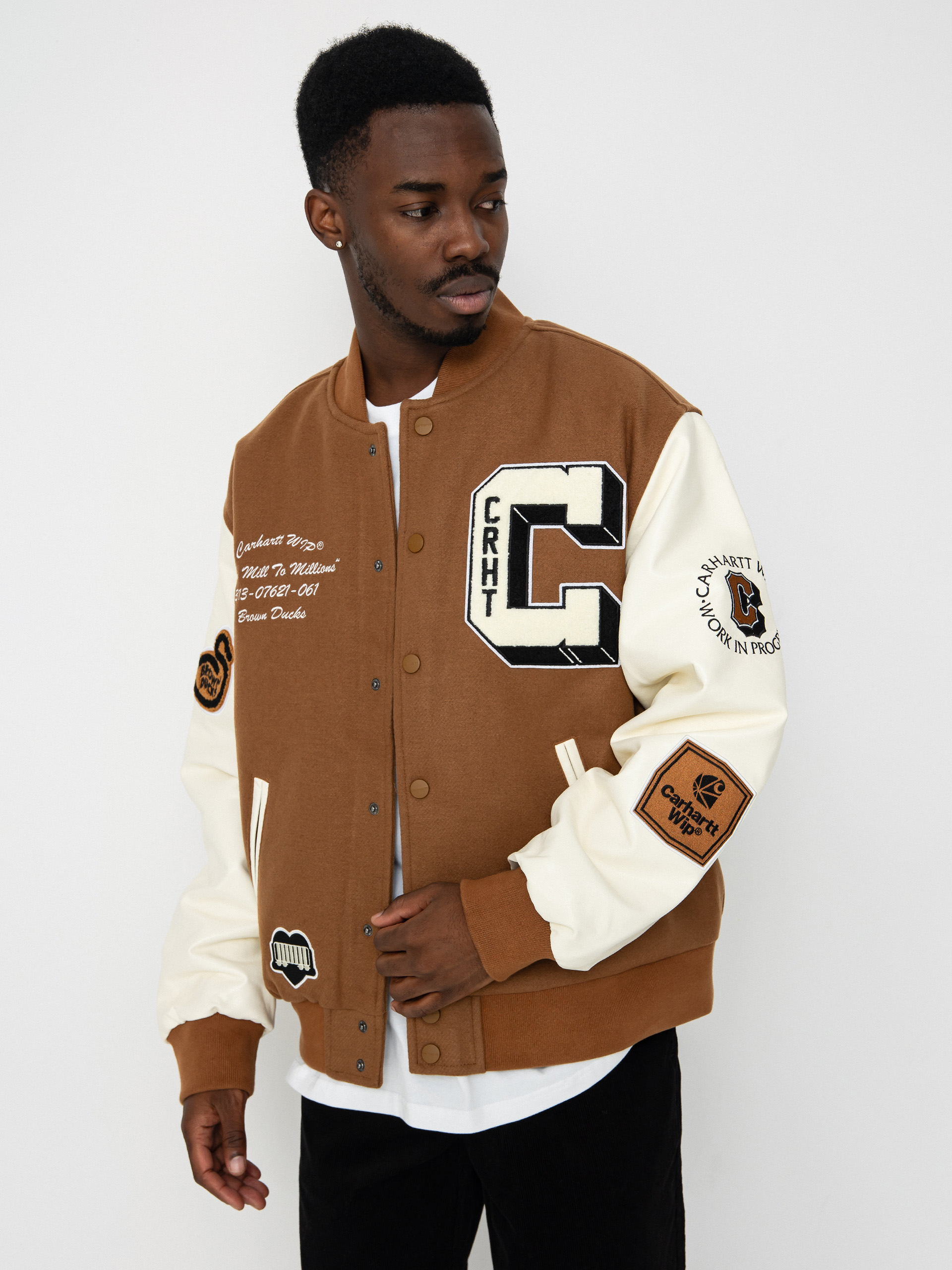 Bunda Carhartt WIP Brown Ducks Bomber (hamilton brown/wax)