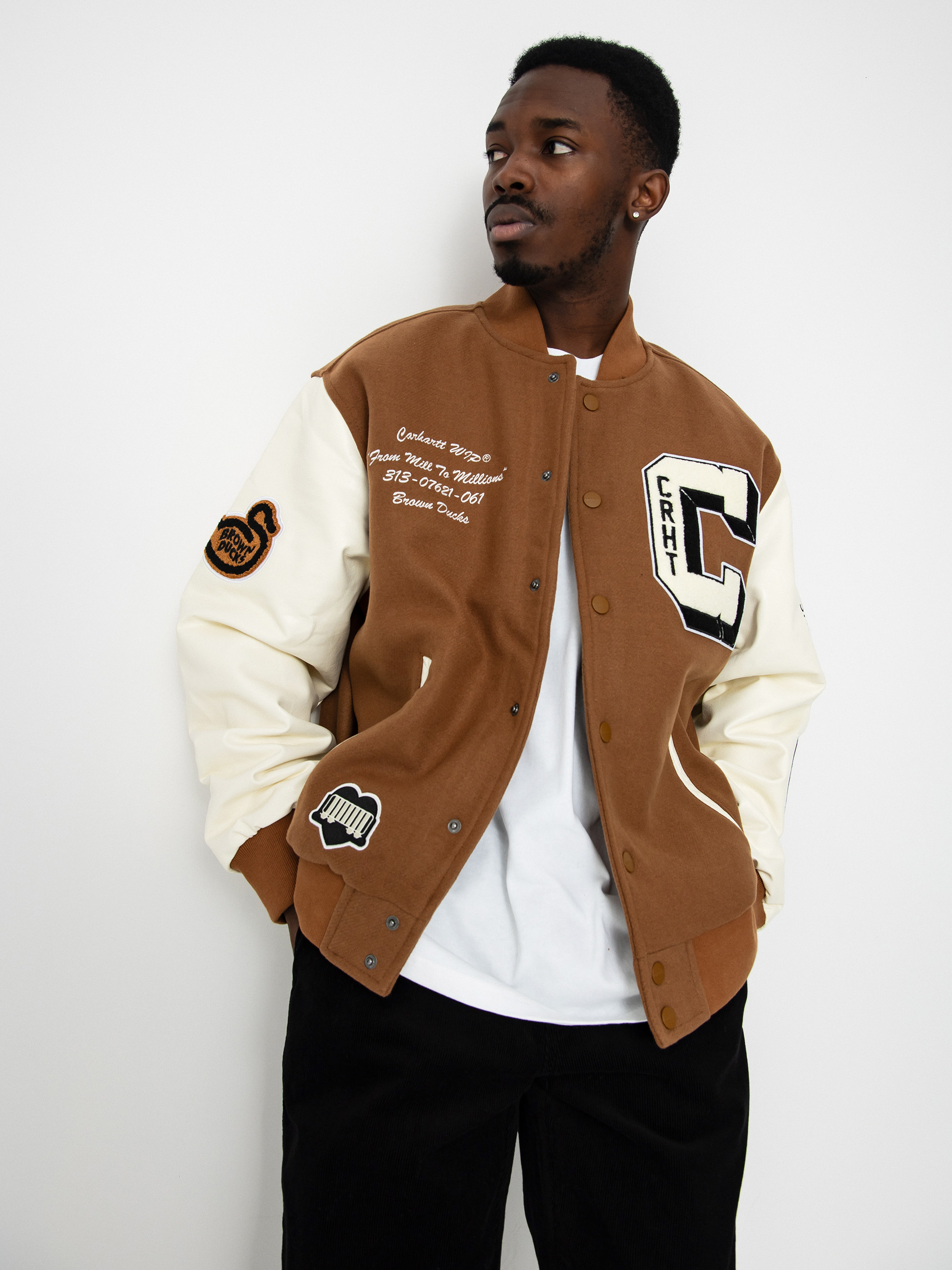 Bunda Carhartt WIP Brown Ducks Bomber (hamilton brown/wax)