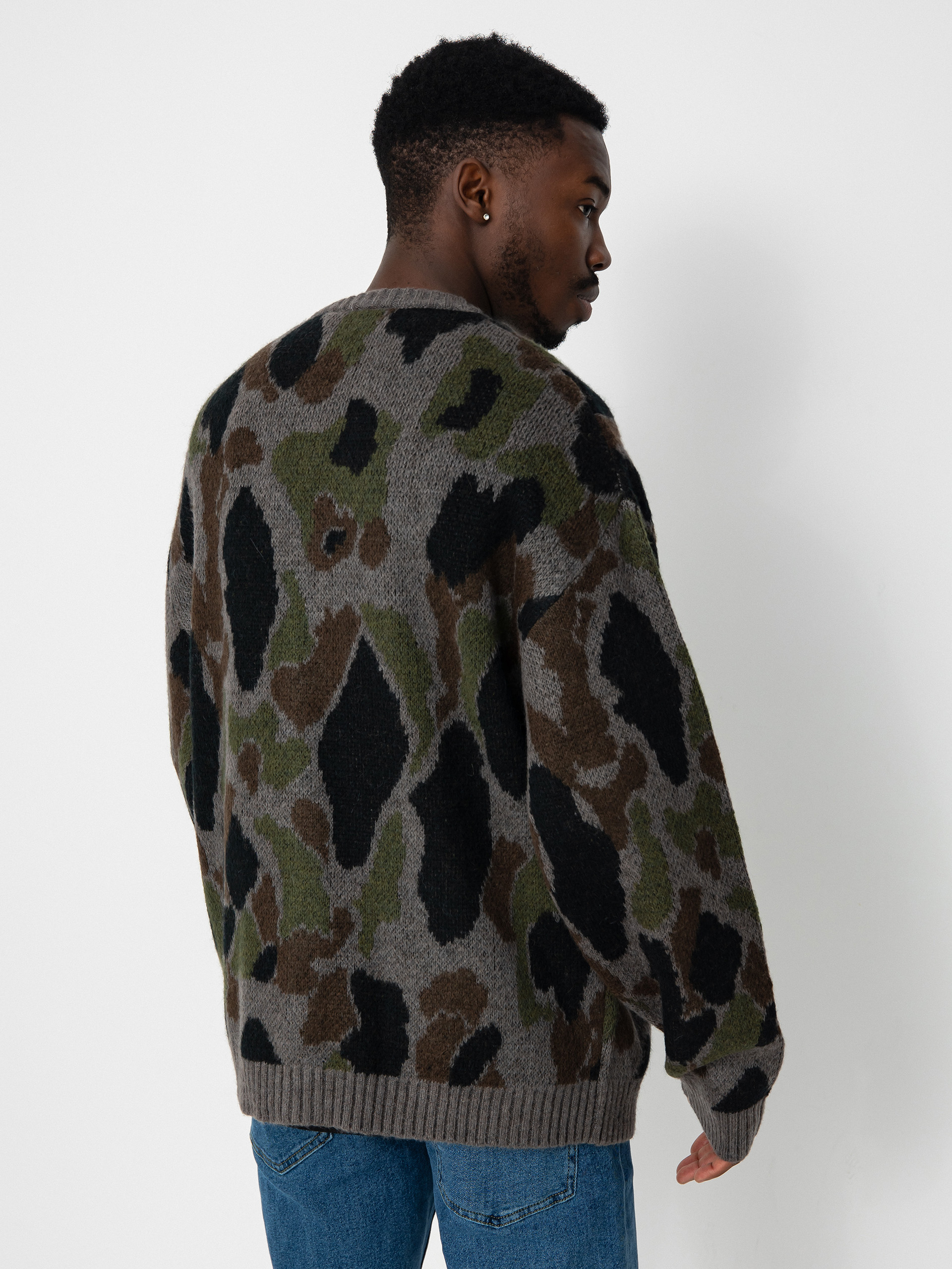 Sveter Carhartt WIP Merton Cardigan (camo duck jacquard/grey)