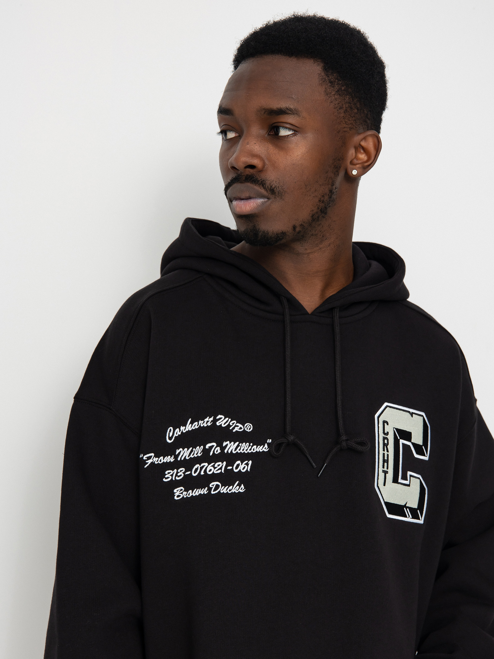 Mikina s kapucňou Carhartt WIP Brown Ducks HD (black)