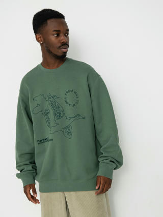 Mikina Carhartt WIP Flying Ducks (duck green)