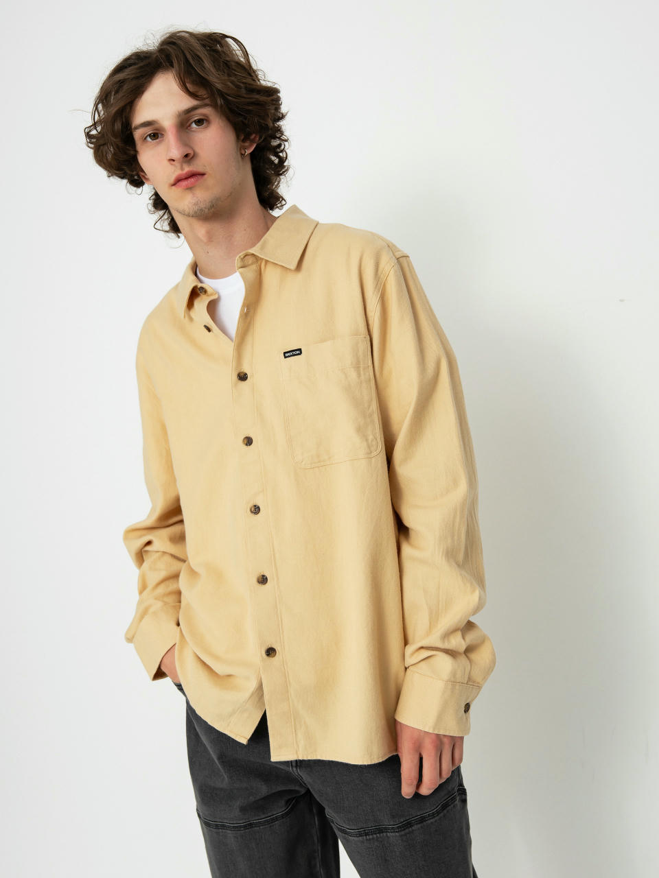 Košeľa Brixton Hasting Lw Flannel (wheat)