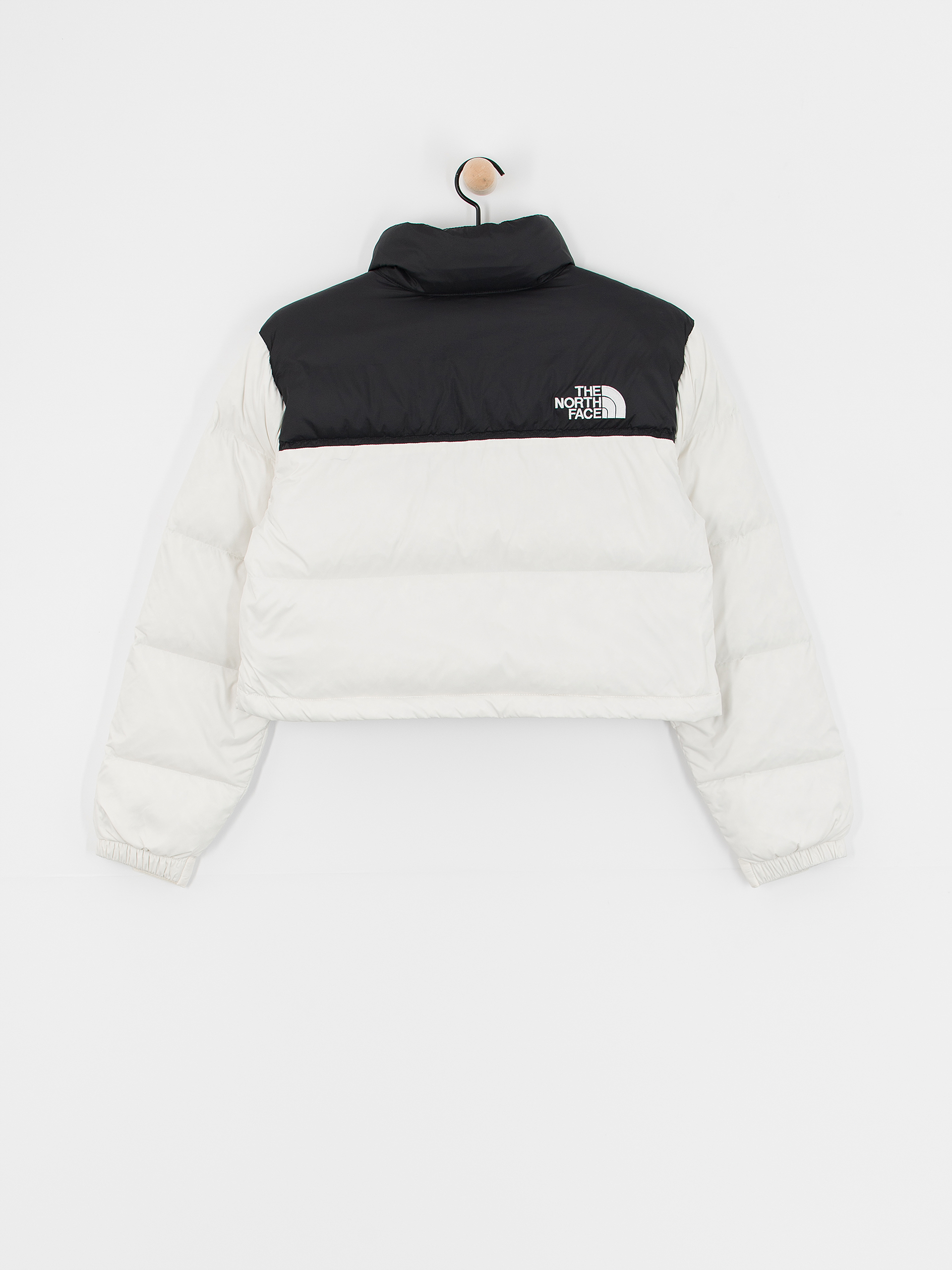 Bunda The North Face Nuptse Short Wmn (white dune/tnf black)