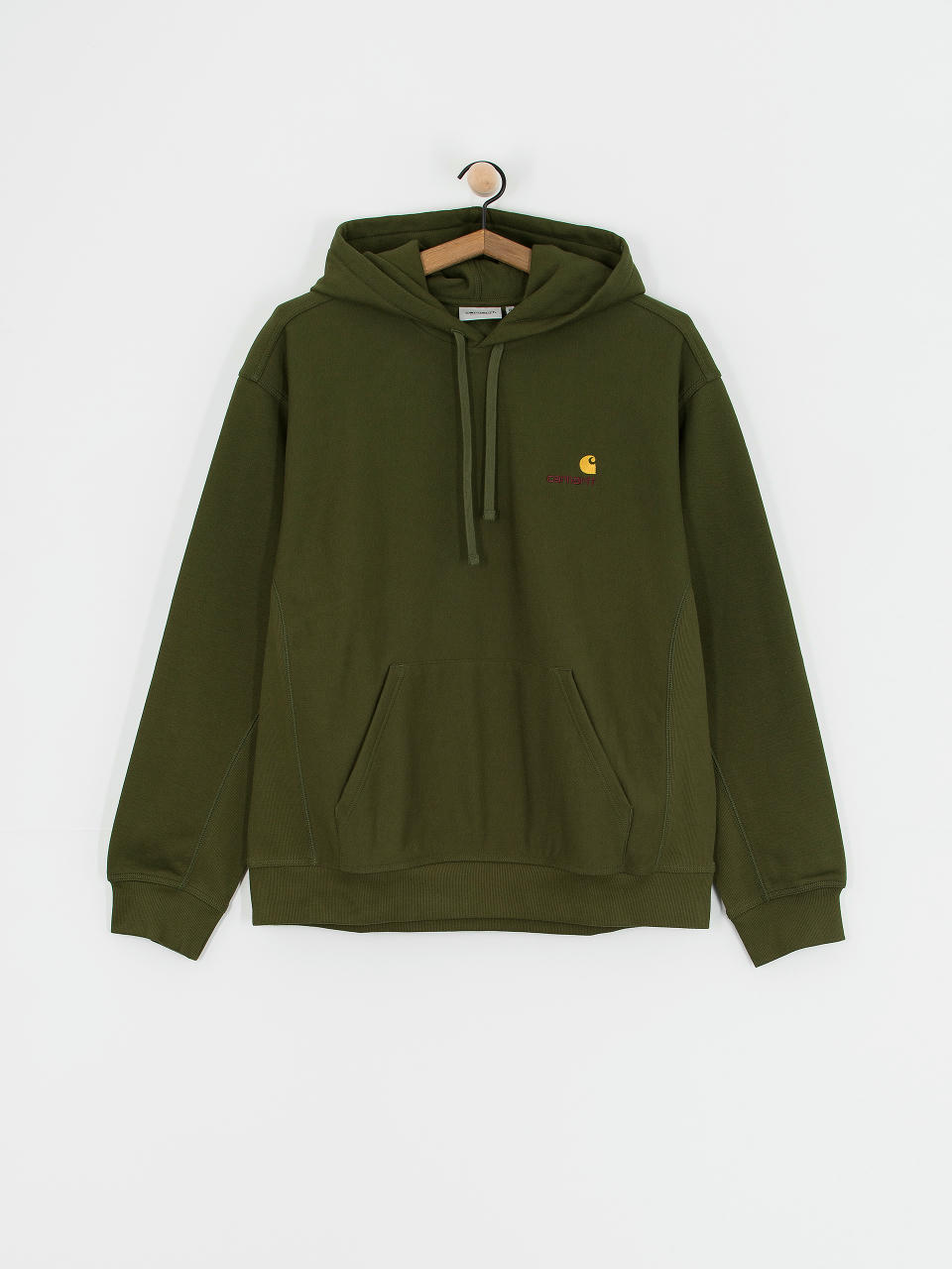 Mikina s kapucňou Carhartt WIP American Script HD (tarragon)